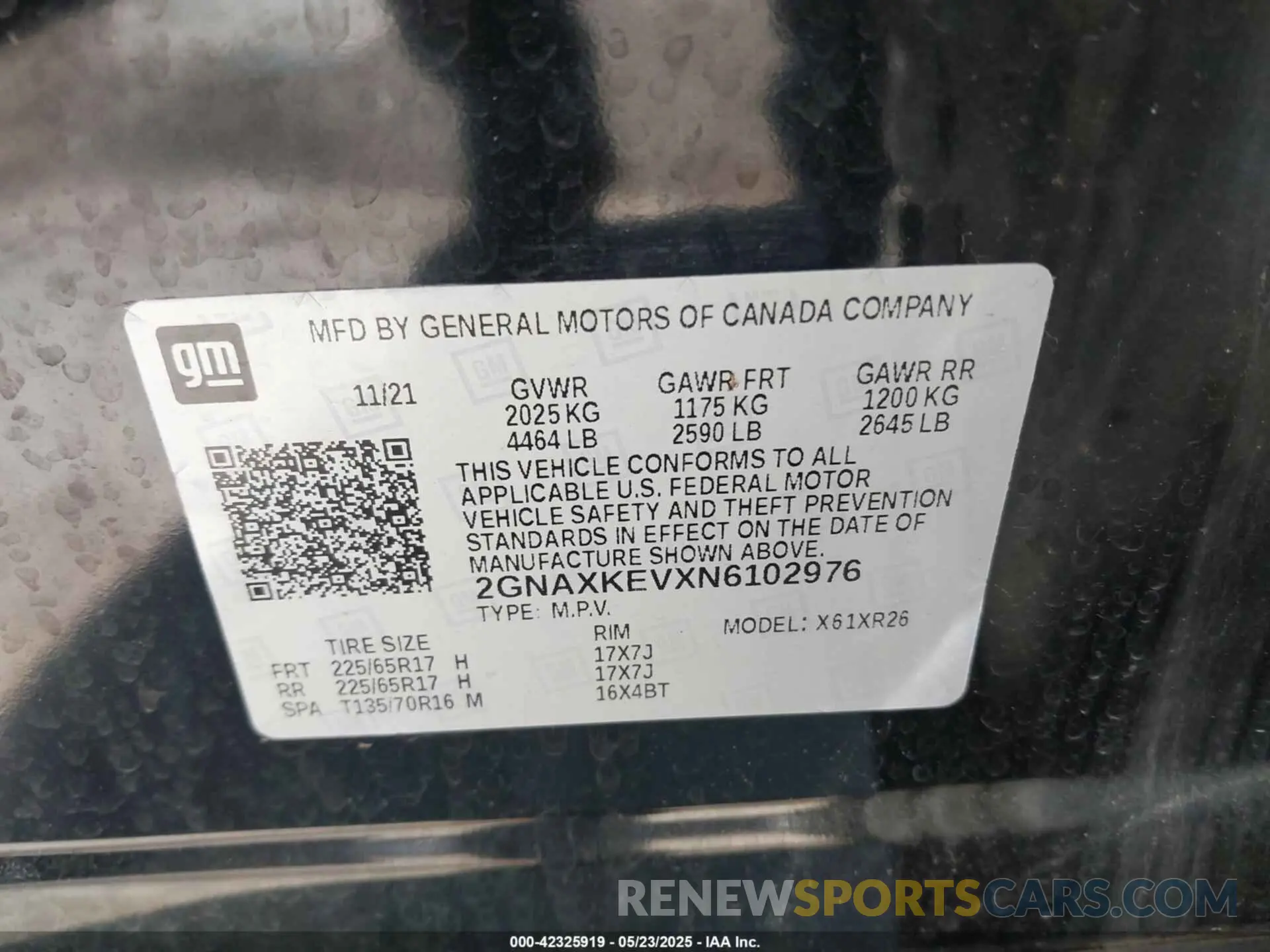 9 Photograph of a damaged car 2GNAXKEVXN6102976 CHEVROLET EQUINOX 2022