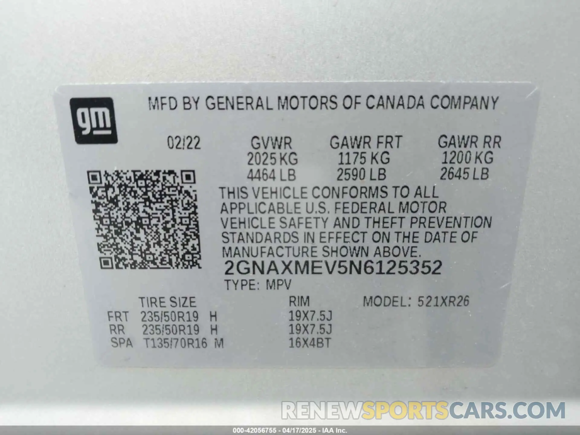 9 Photograph of a damaged car 2GNAXMEV5N6125352 CHEVROLET EQUINOX 2022