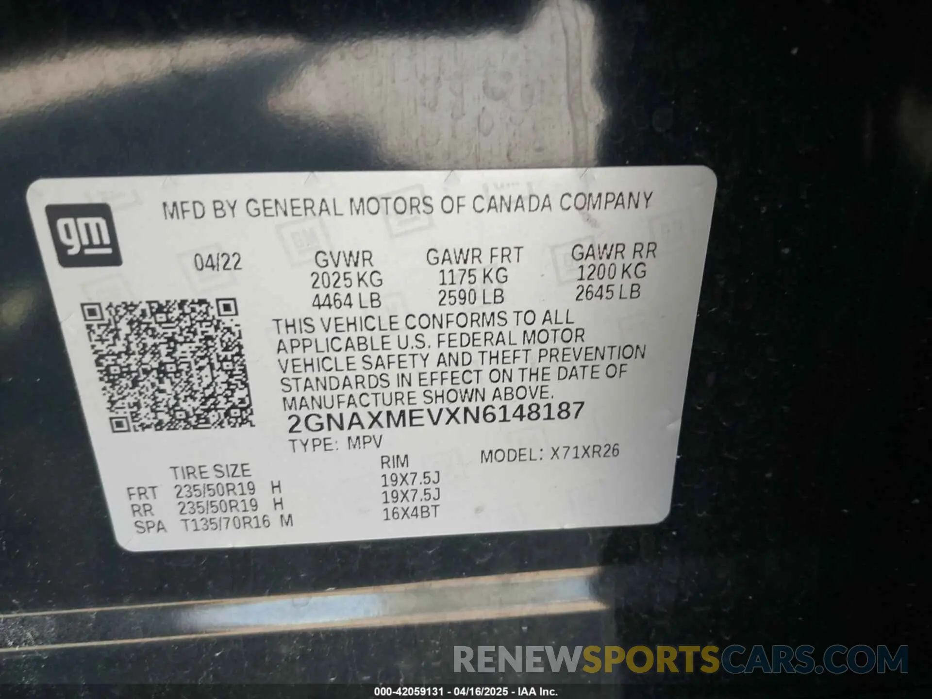 9 Photograph of a damaged car 2GNAXMEVXN6148187 CHEVROLET EQUINOX 2022