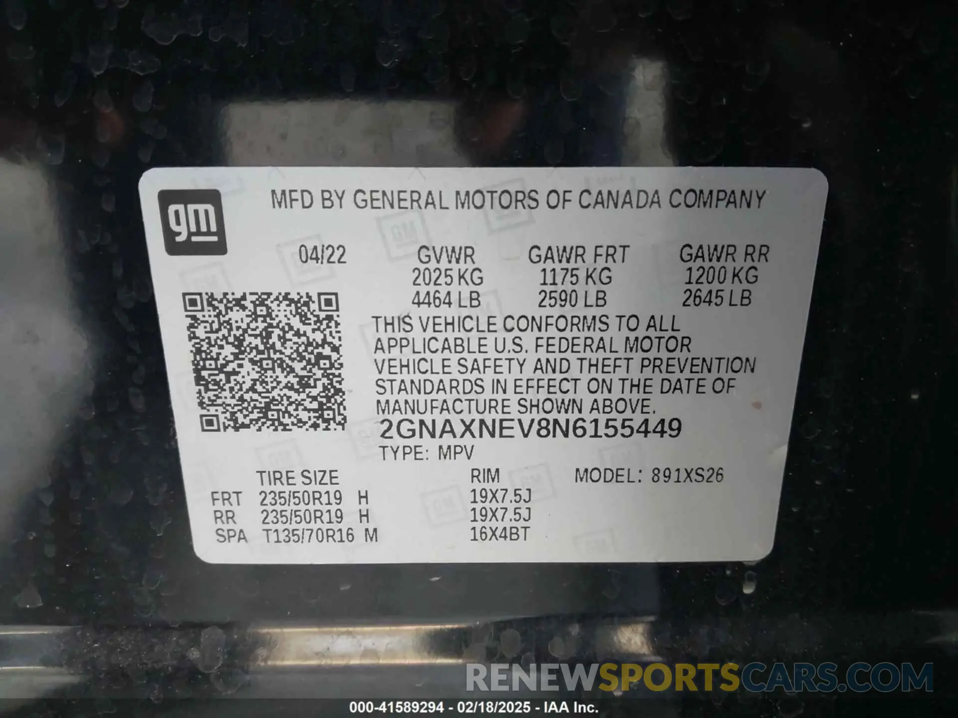 9 Photograph of a damaged car 2GNAXNEV8N6155449 CHEVROLET EQUINOX 2022