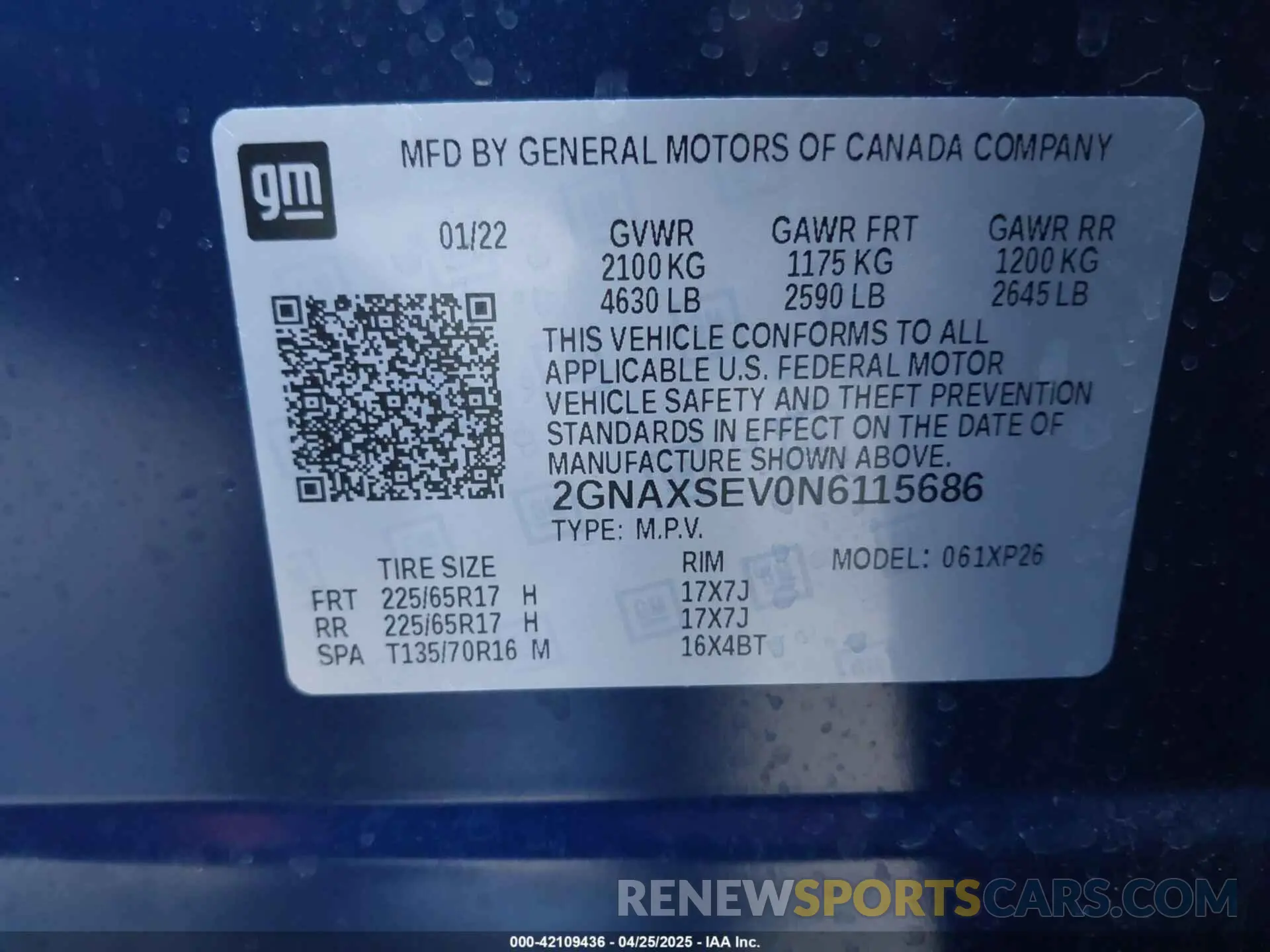 9 Photograph of a damaged car 2GNAXSEV0N6115686 CHEVROLET EQUINOX 2022