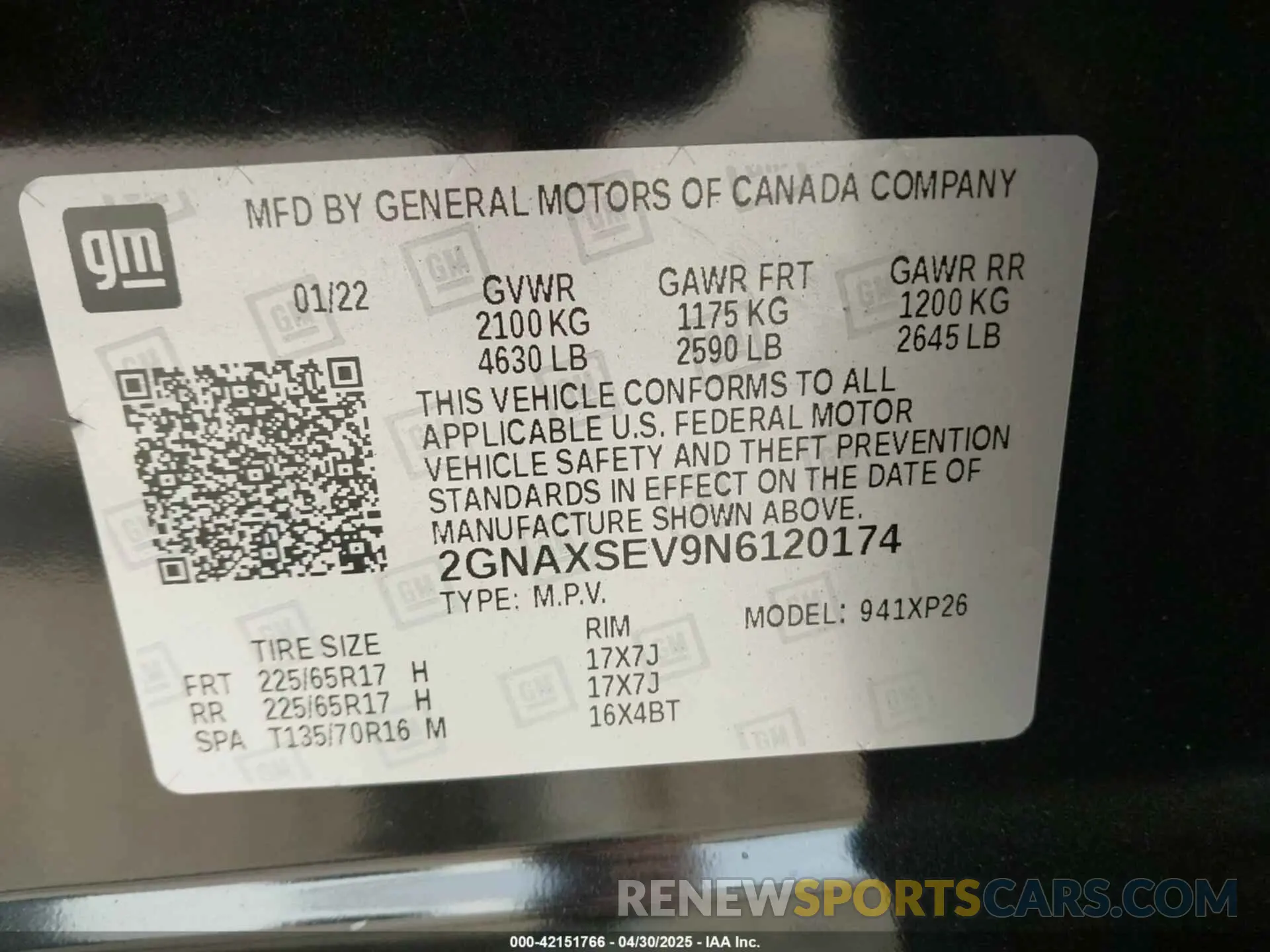 9 Photograph of a damaged car 2GNAXSEV9N6120174 CHEVROLET EQUINOX 2022
