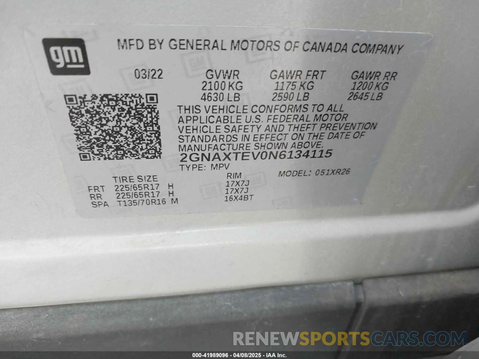 9 Photograph of a damaged car 2GNAXTEV0N6134115 CHEVROLET EQUINOX 2022