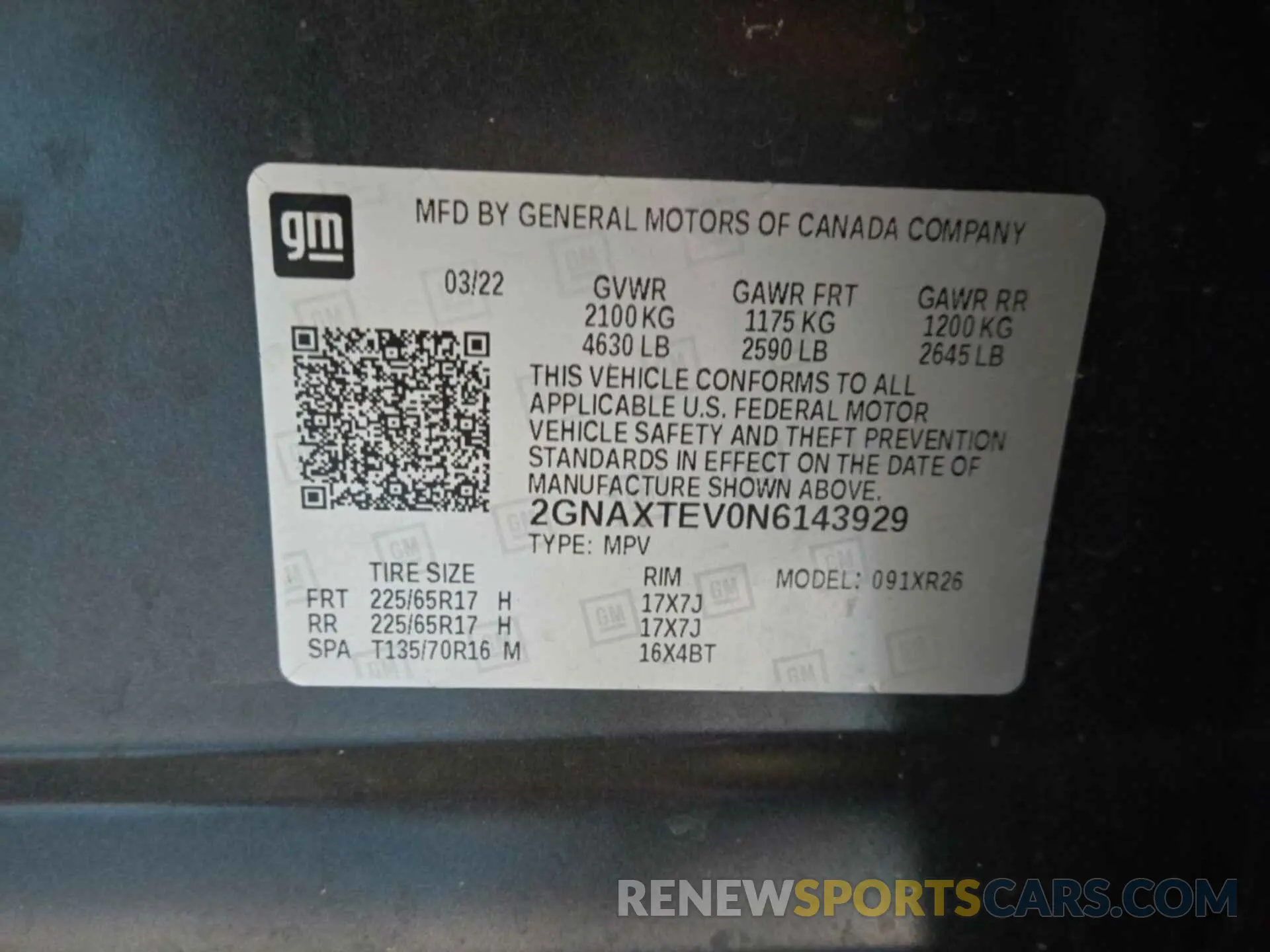 25 Photograph of a damaged car 2GNAXTEV0N6143929 CHEVROLET EQUINOX 2022