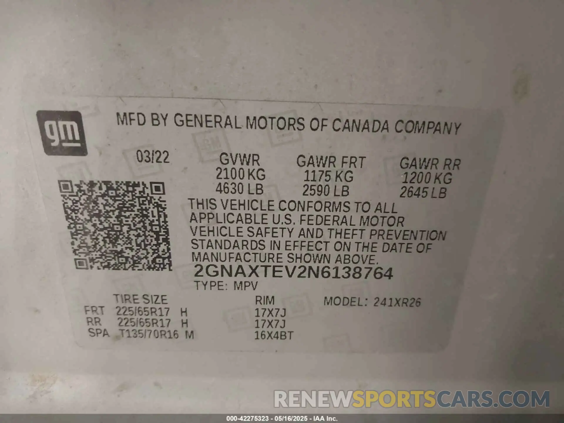 9 Photograph of a damaged car 2GNAXTEV2N6138764 CHEVROLET EQUINOX 2022