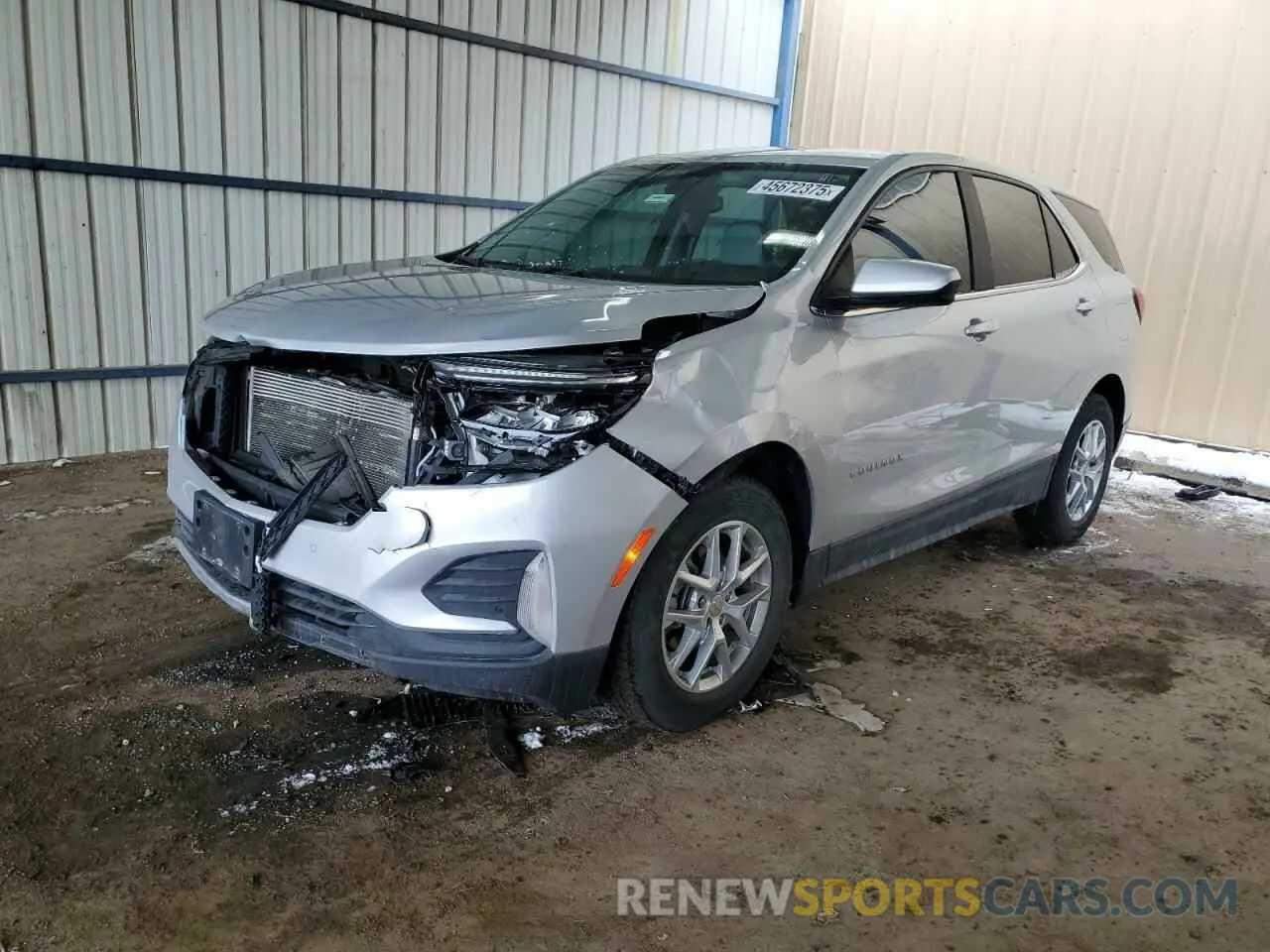 1 Photograph of a damaged car 2GNAXTEV6N6116136 CHEVROLET EQUINOX 2022