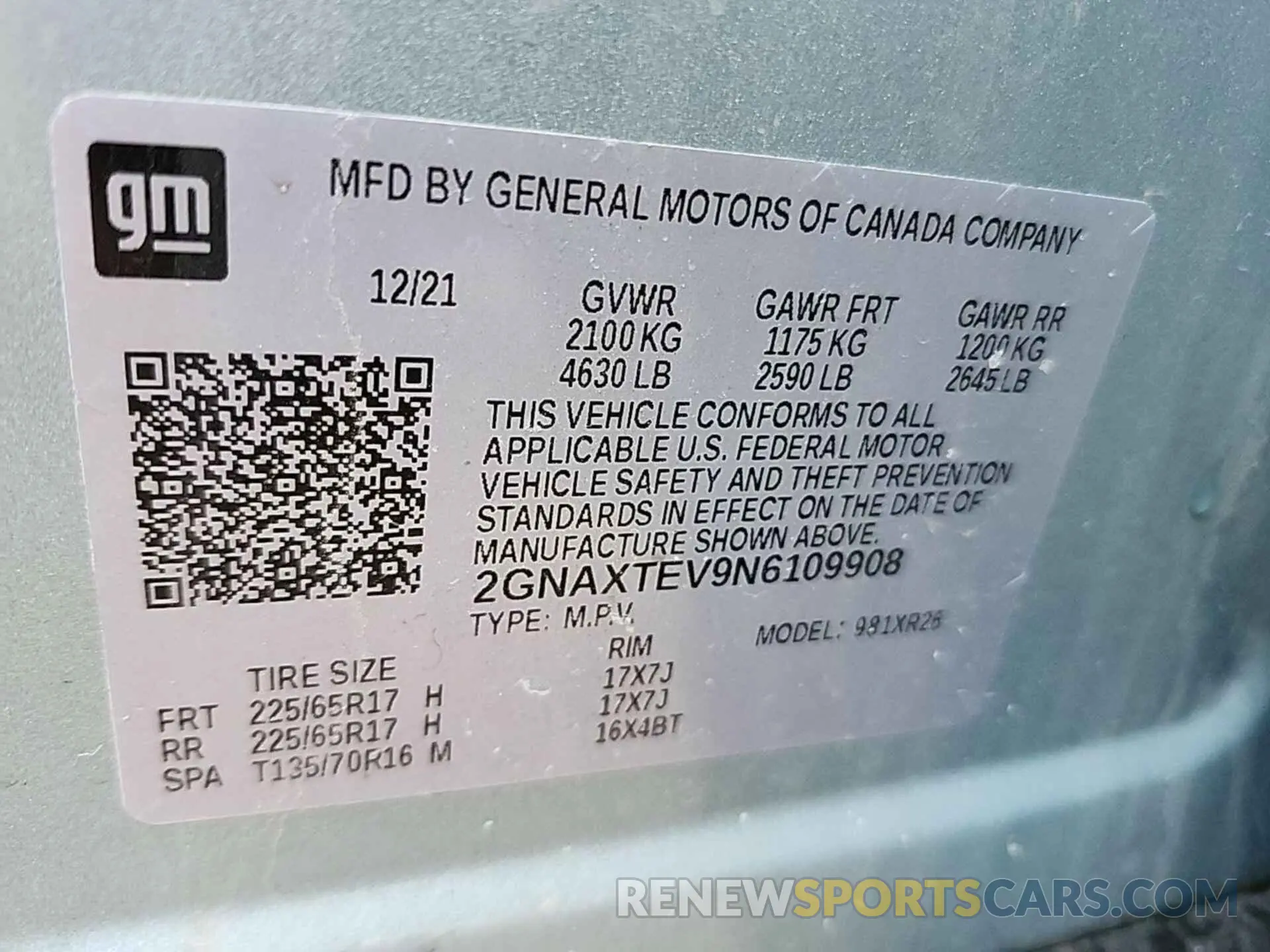 12 Photograph of a damaged car 2GNAXTEV9N6109908 CHEVROLET EQUINOX 2022