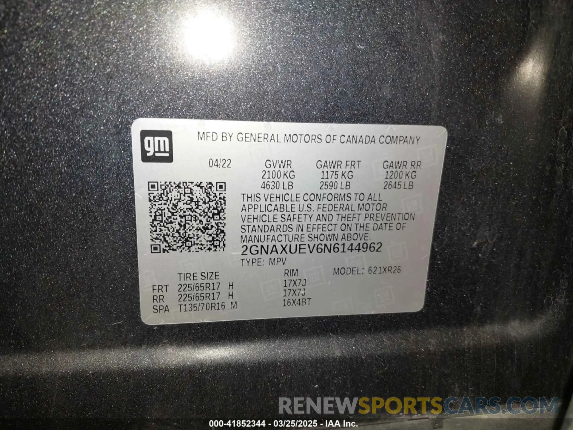 9 Photograph of a damaged car 2GNAXUEV6N6144962 CHEVROLET EQUINOX 2022