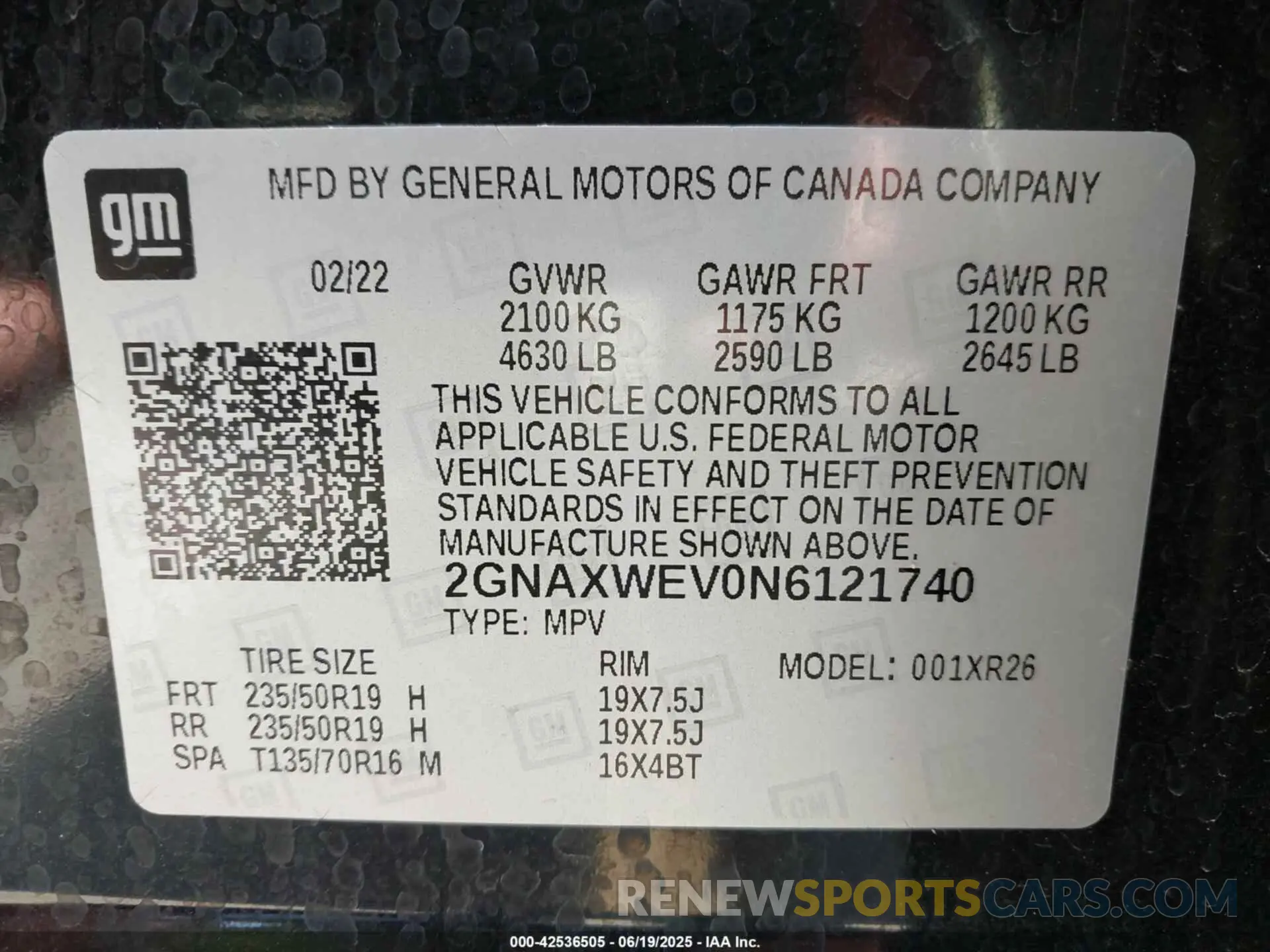 9 Photograph of a damaged car 2GNAXWEV0N6121740 CHEVROLET EQUINOX 2022