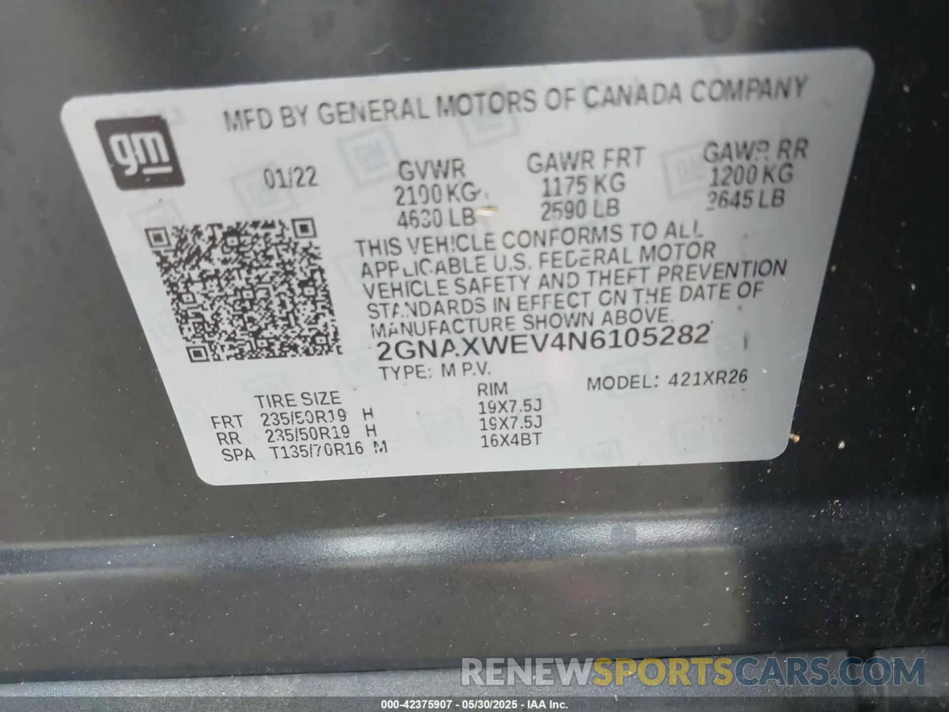 9 Photograph of a damaged car 2GNAXWEV4N6105282 CHEVROLET EQUINOX 2022
