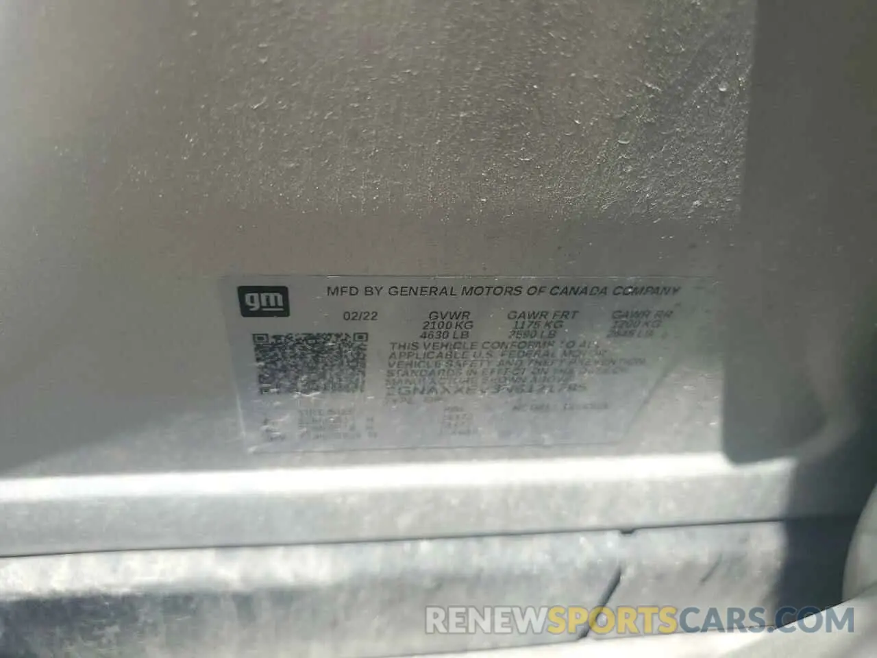 13 Photograph of a damaged car 2GNAXXEV3N6121785 CHEVROLET EQUINOX 2022