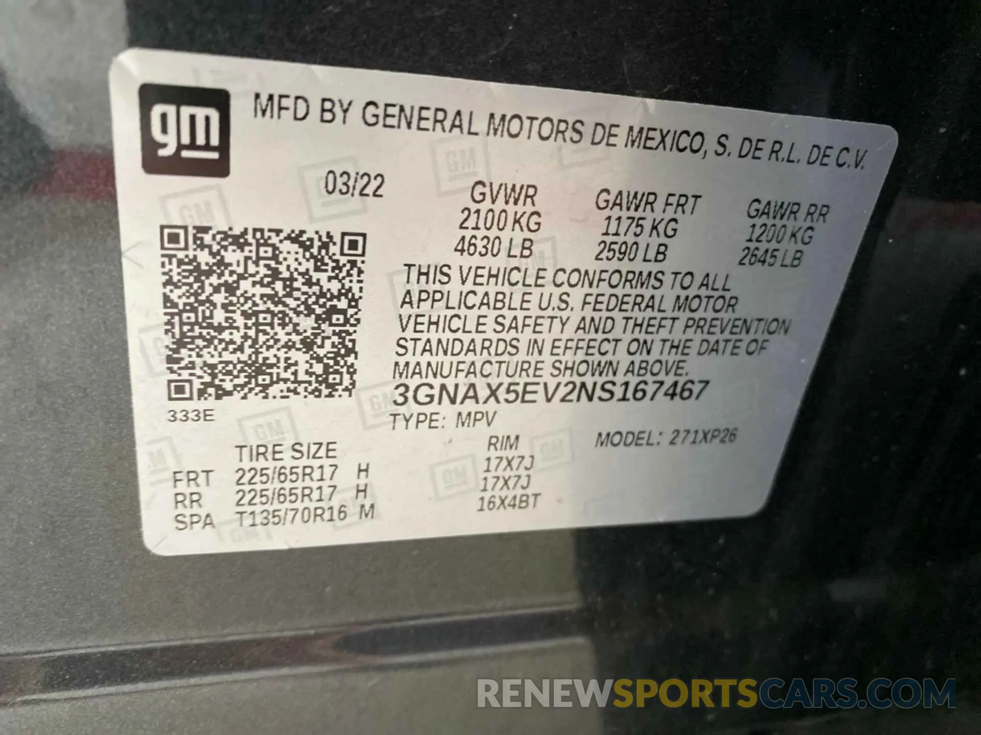 23 Photograph of a damaged car 3GNAX5EV2NS167467 CHEVROLET EQUINOX 2022