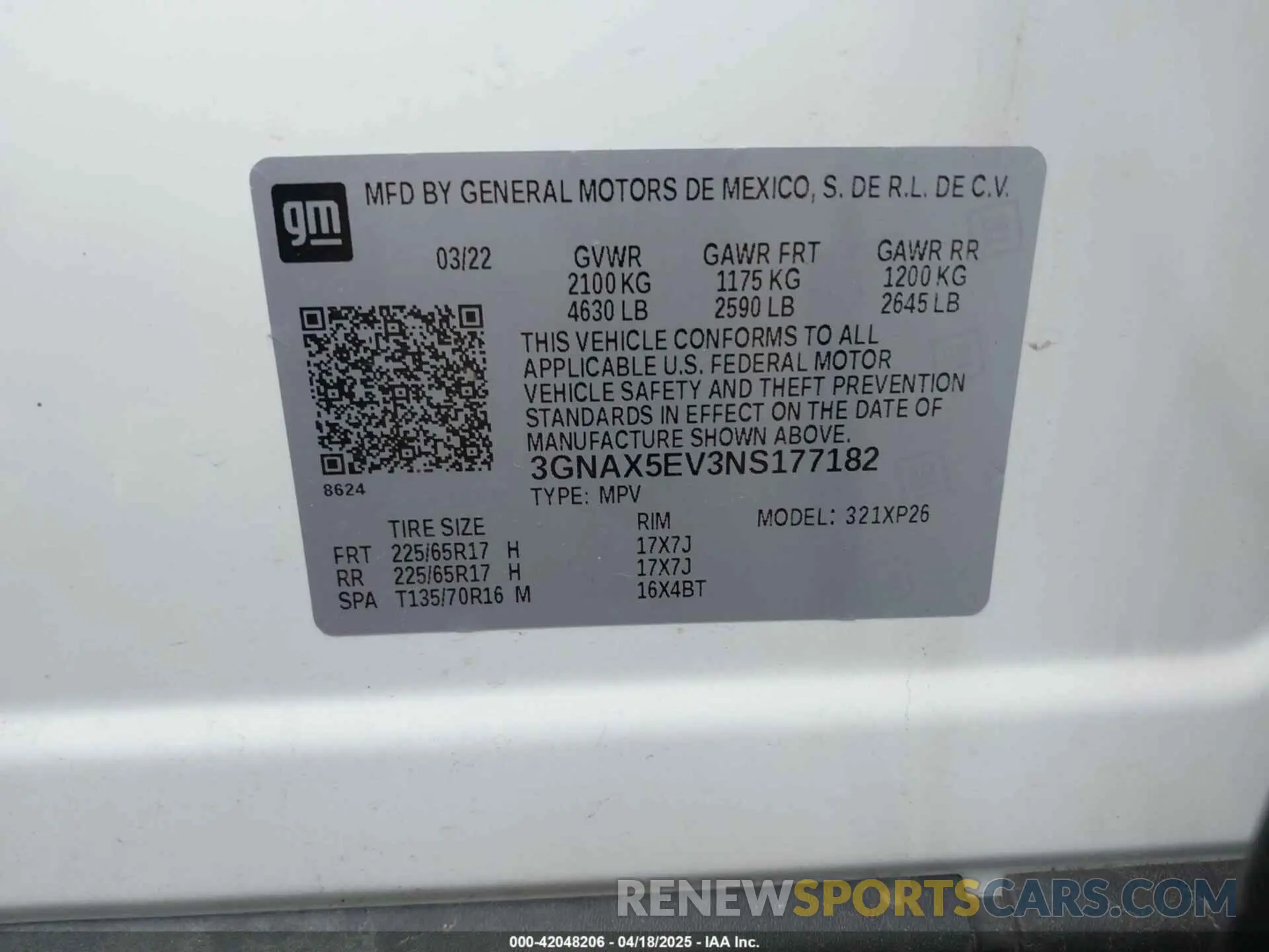9 Photograph of a damaged car 3GNAX5EV3NS177182 CHEVROLET EQUINOX 2022