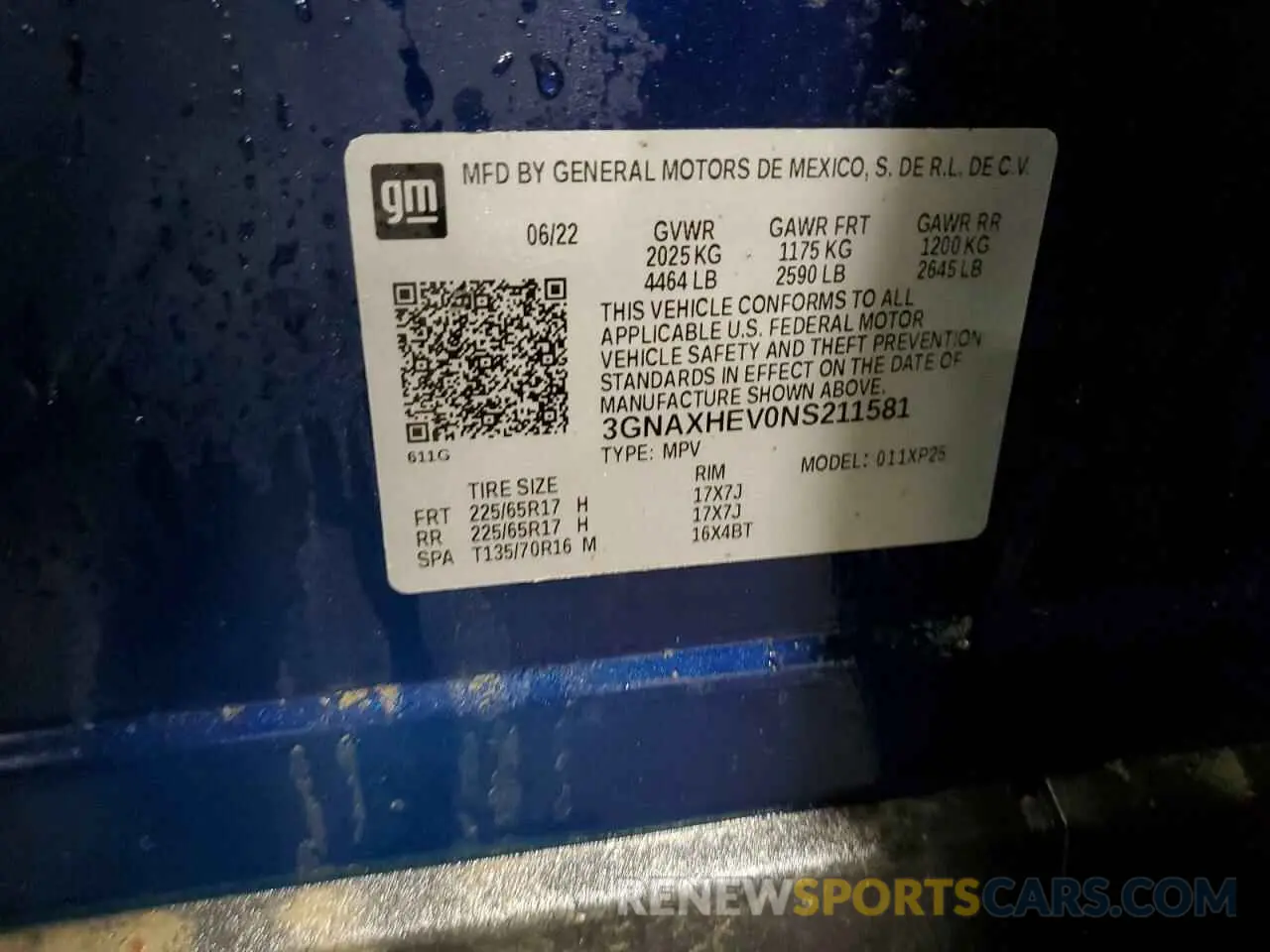 14 Photograph of a damaged car 3GNAXHEV0NS211581 CHEVROLET EQUINOX 2022