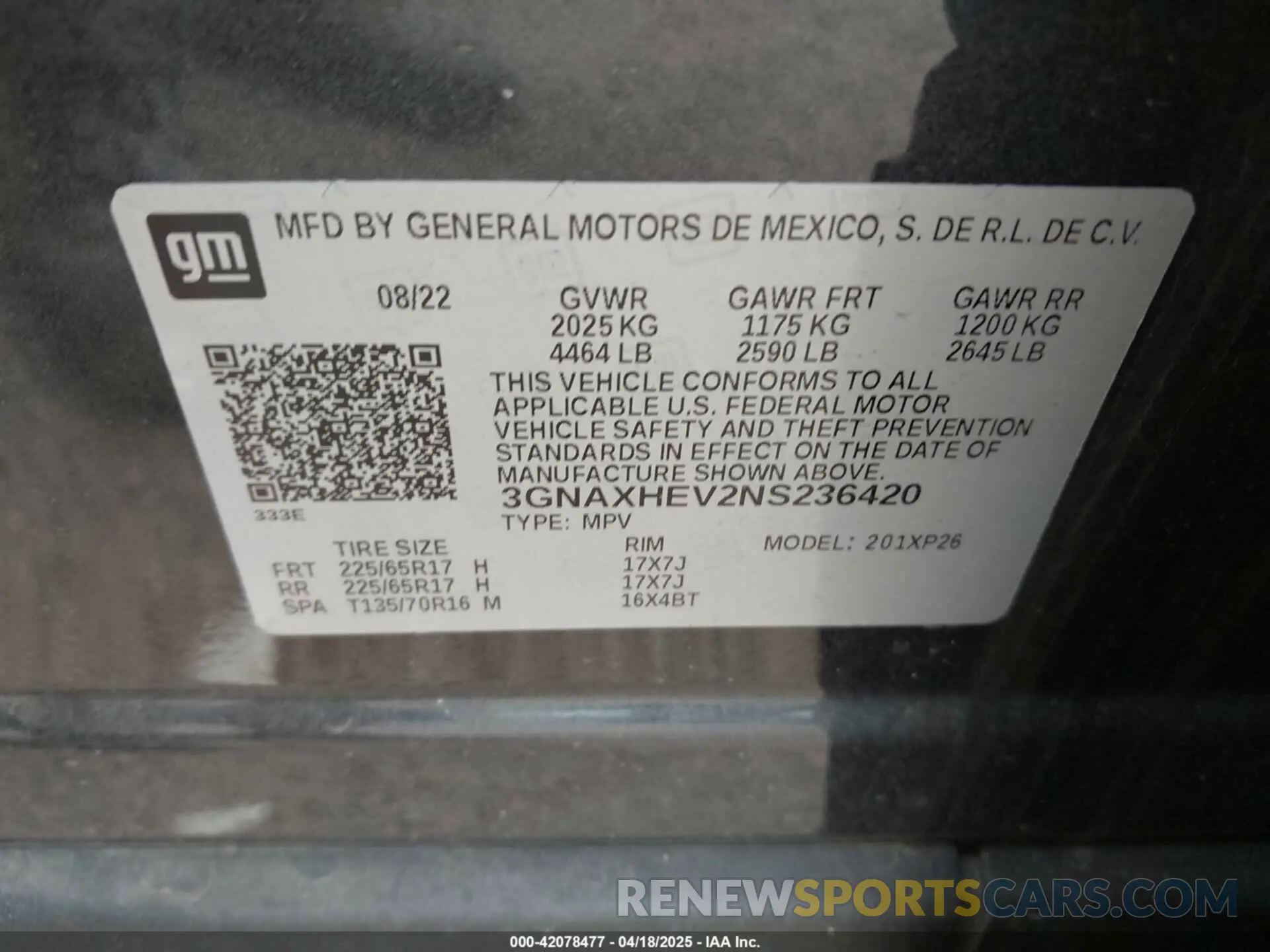 9 Photograph of a damaged car 3GNAXHEV2NS236420 CHEVROLET EQUINOX 2022