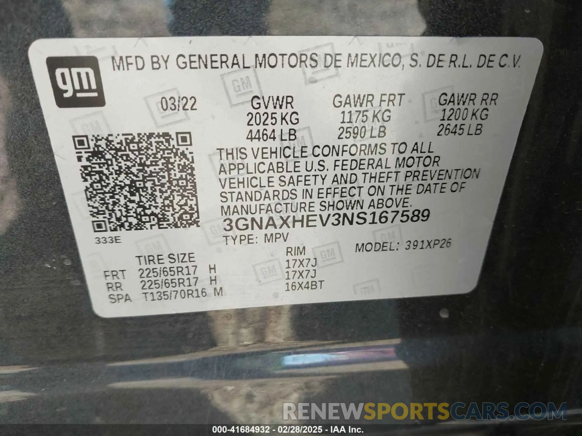 9 Photograph of a damaged car 3GNAXHEV3NS167589 CHEVROLET EQUINOX 2022
