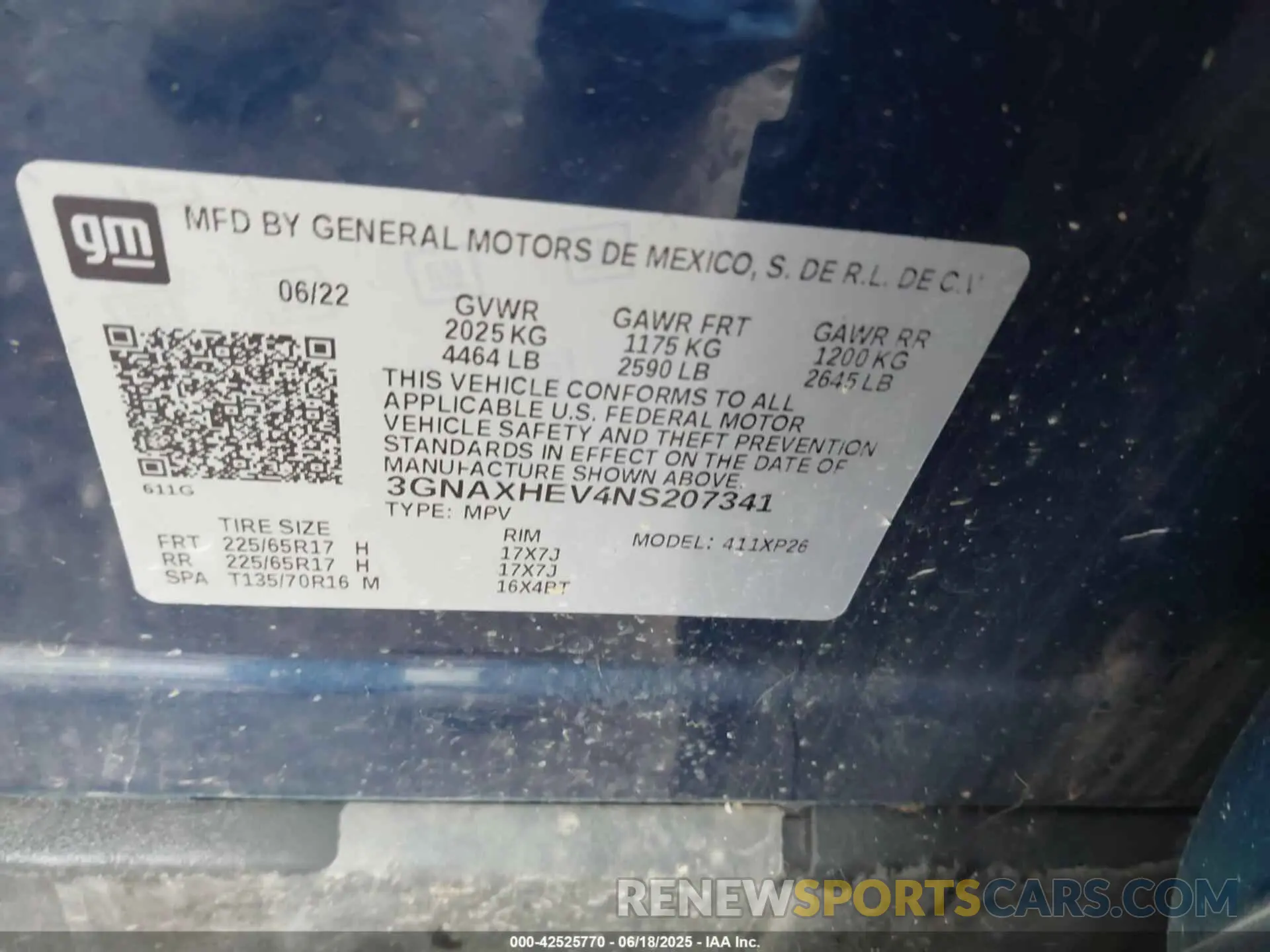 9 Photograph of a damaged car 3GNAXHEV4NS207341 CHEVROLET EQUINOX 2022