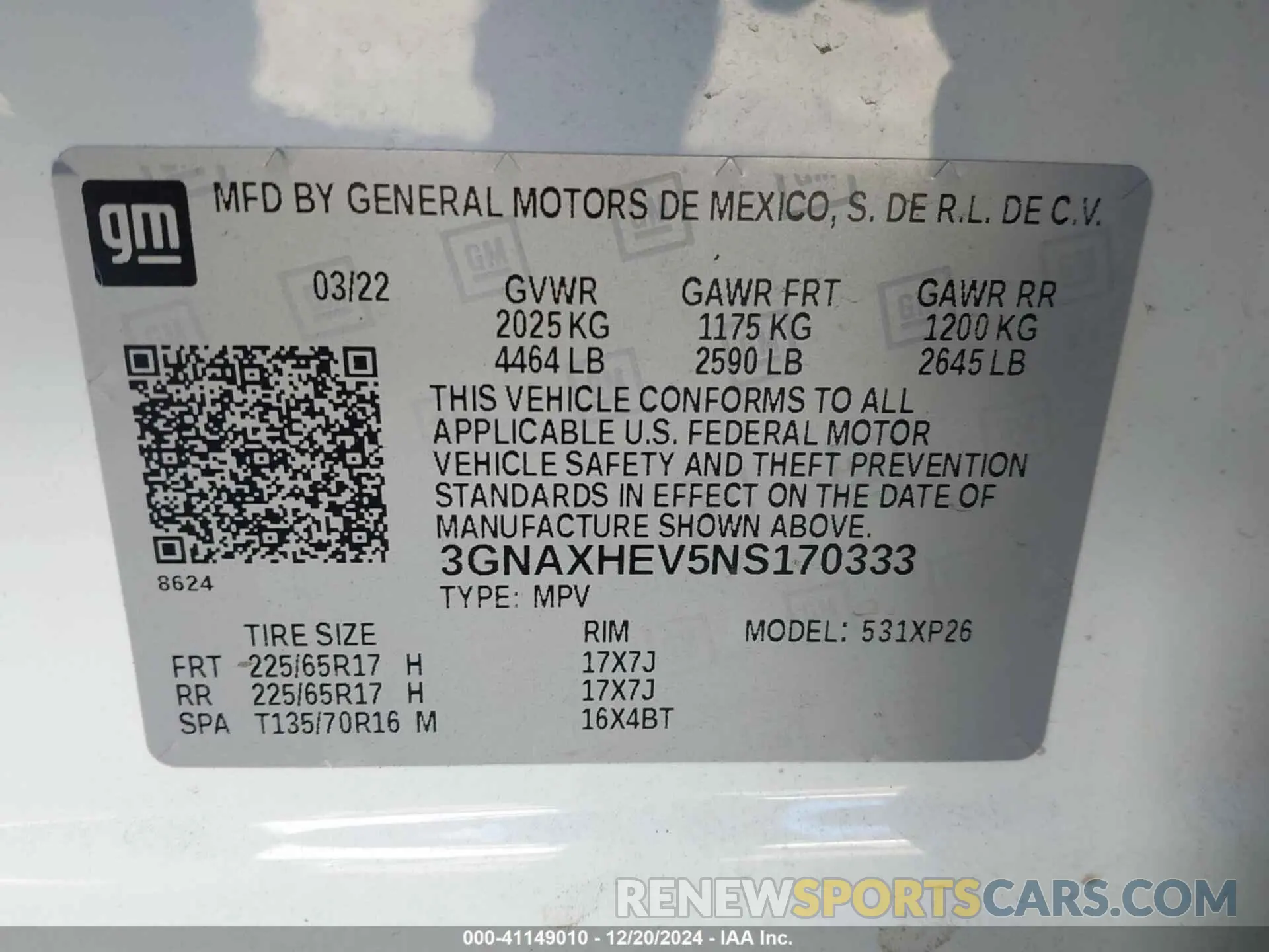 9 Photograph of a damaged car 3GNAXHEV5NS170333 CHEVROLET EQUINOX 2022