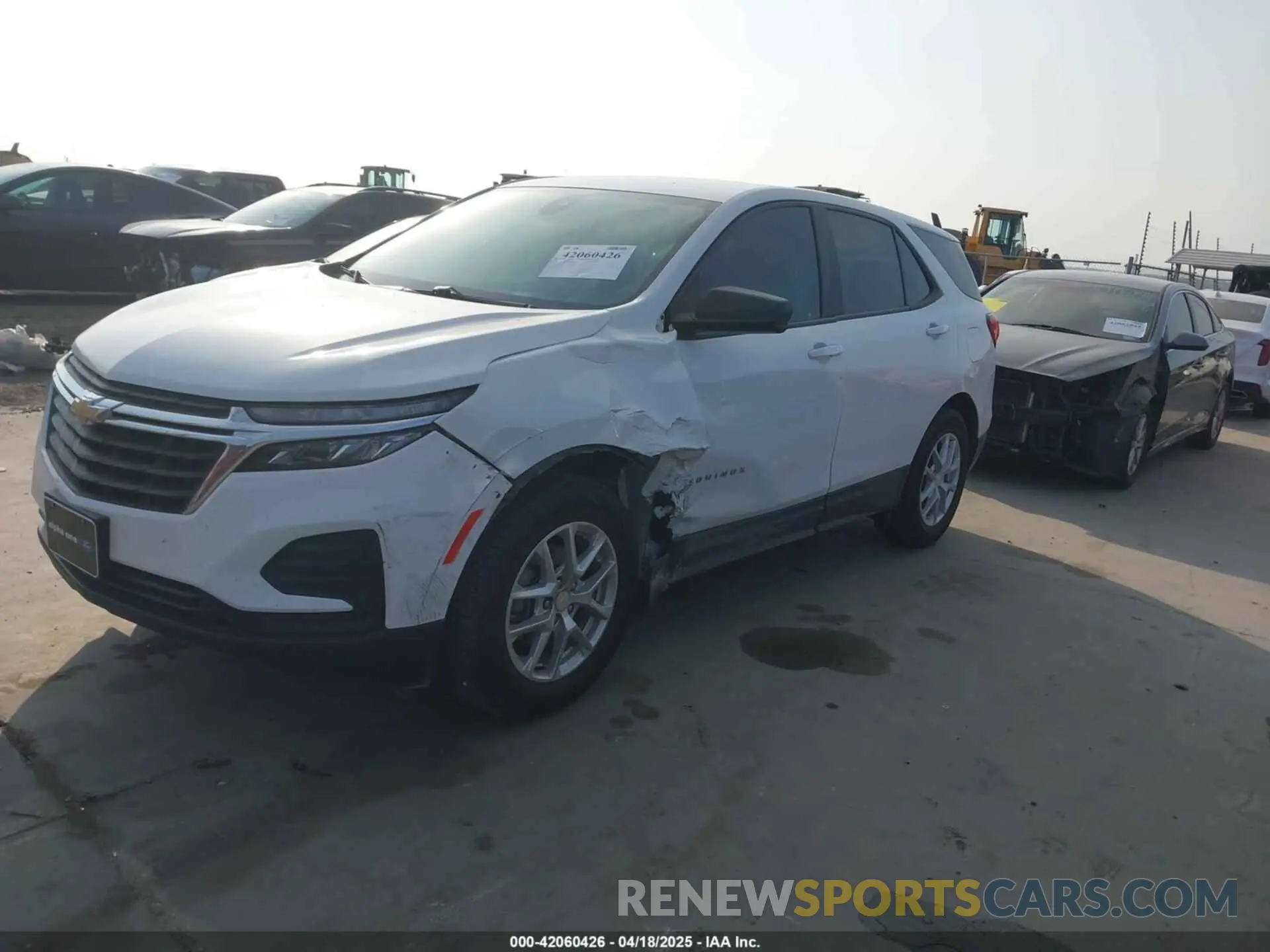 2 Photograph of a damaged car 3GNAXHEV6NS165559 CHEVROLET EQUINOX 2022