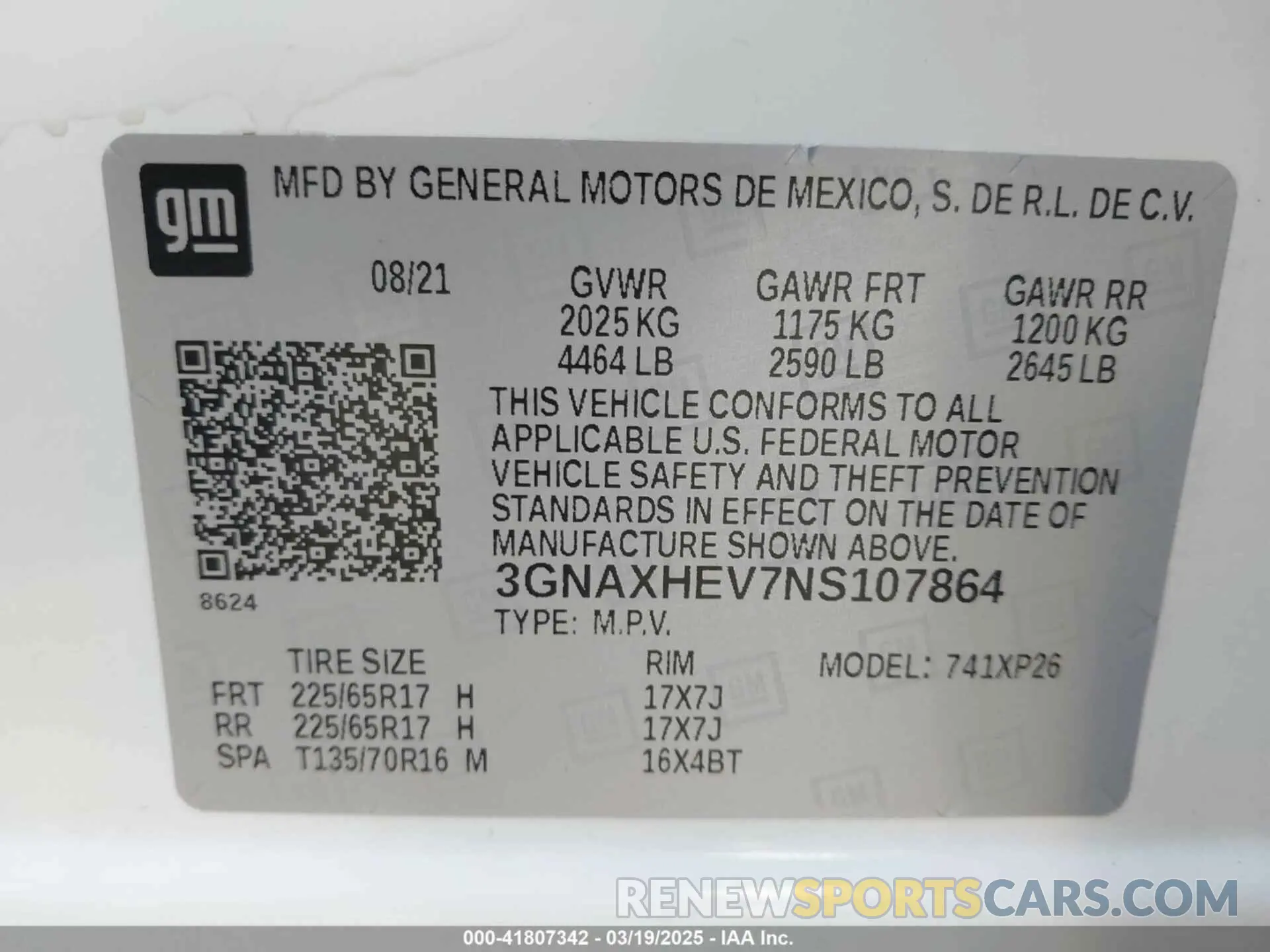 9 Photograph of a damaged car 3GNAXHEV7NS107864 CHEVROLET EQUINOX 2022