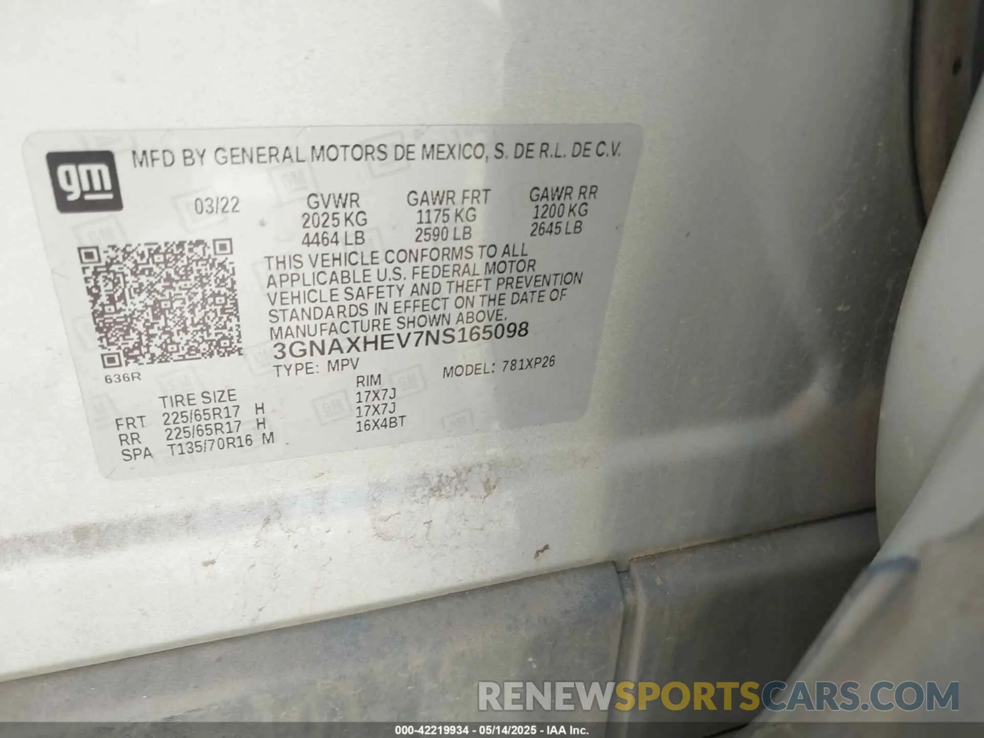 9 Photograph of a damaged car 3GNAXHEV7NS165098 CHEVROLET EQUINOX 2022
