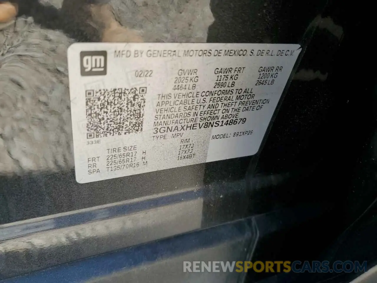 13 Photograph of a damaged car 3GNAXHEV8NS148679 CHEVROLET EQUINOX 2022