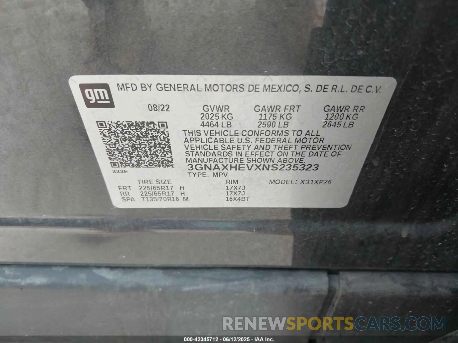9 Photograph of a damaged car 3GNAXHEVXNS235323 CHEVROLET EQUINOX 2022