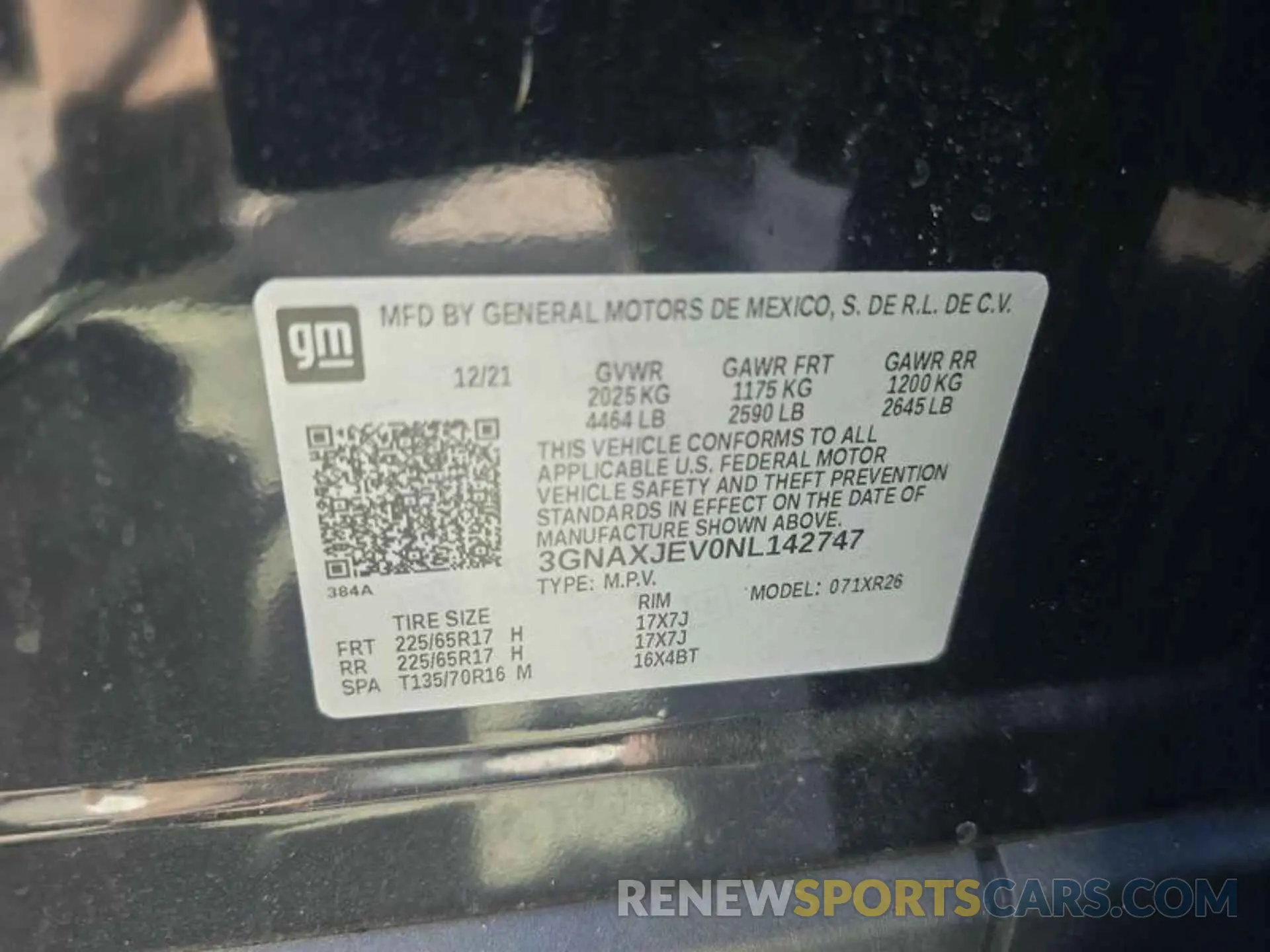 5 Photograph of a damaged car 3GNAXJEV0NL142747 CHEVROLET EQUINOX 2022