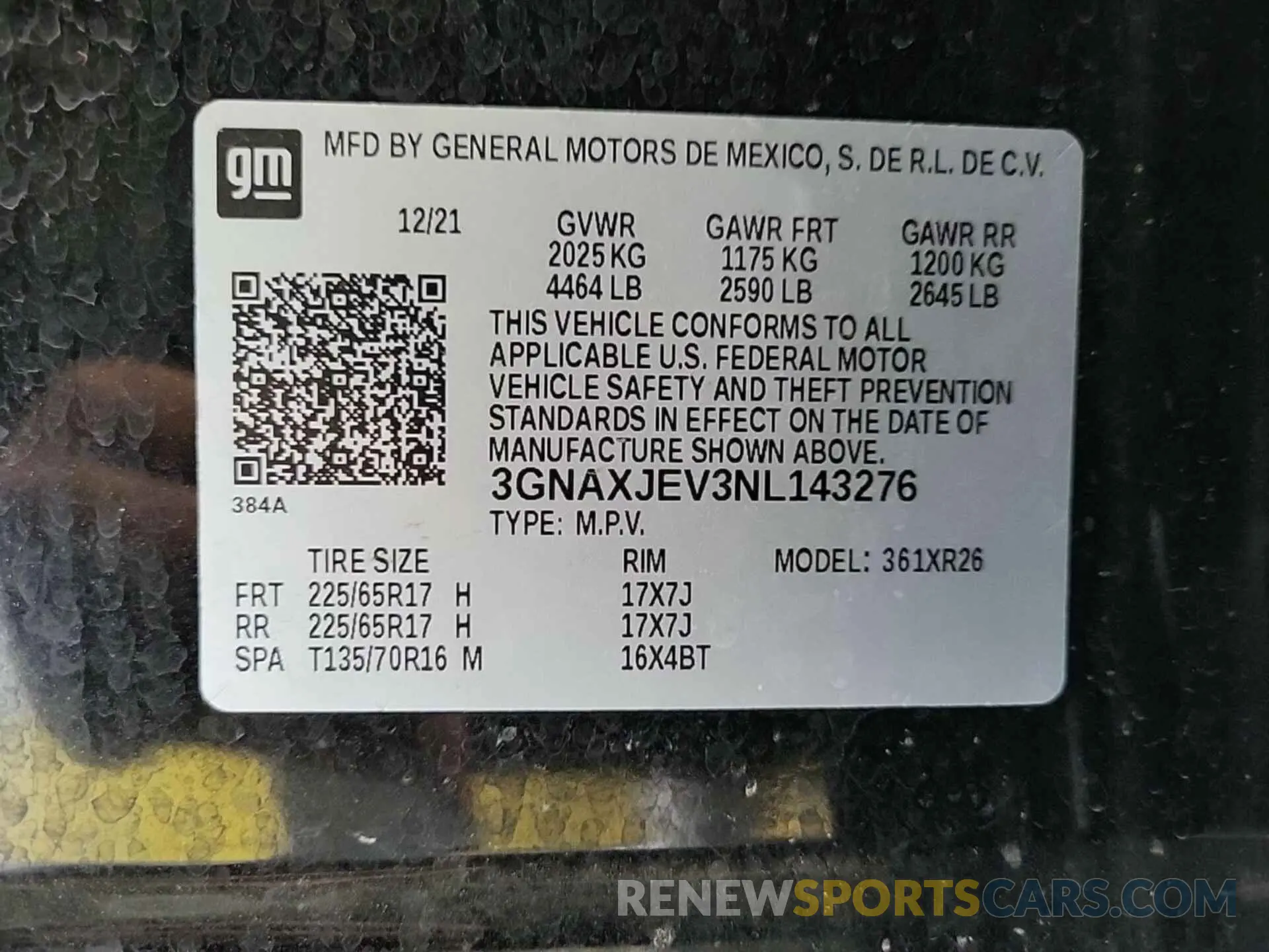 25 Photograph of a damaged car 3GNAXJEV3NL143276 CHEVROLET EQUINOX 2022
