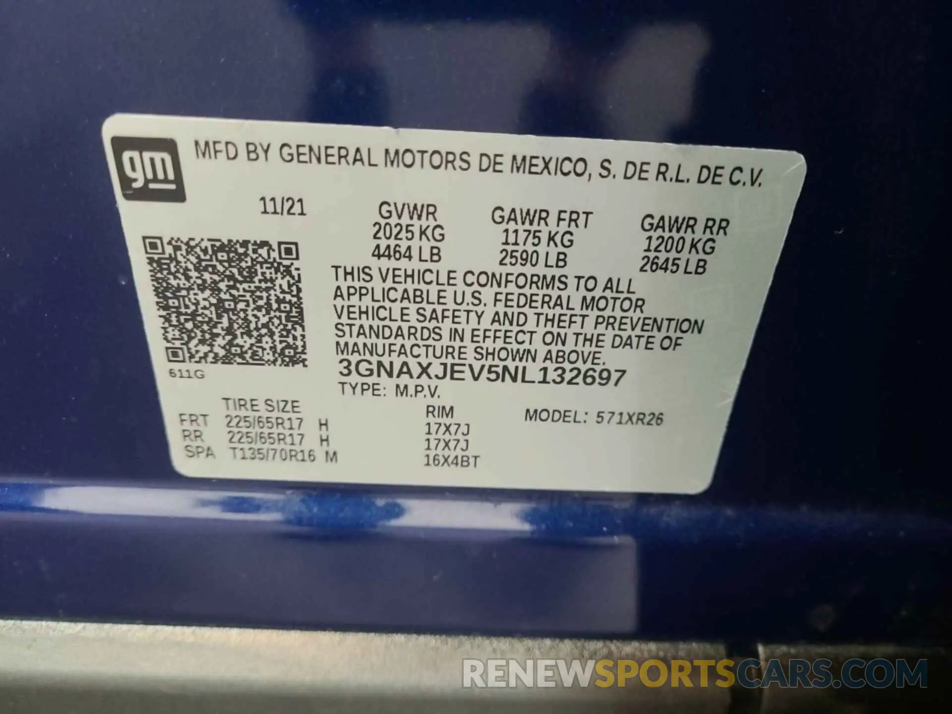 20 Photograph of a damaged car 3GNAXJEV5NL132697 CHEVROLET EQUINOX 2022