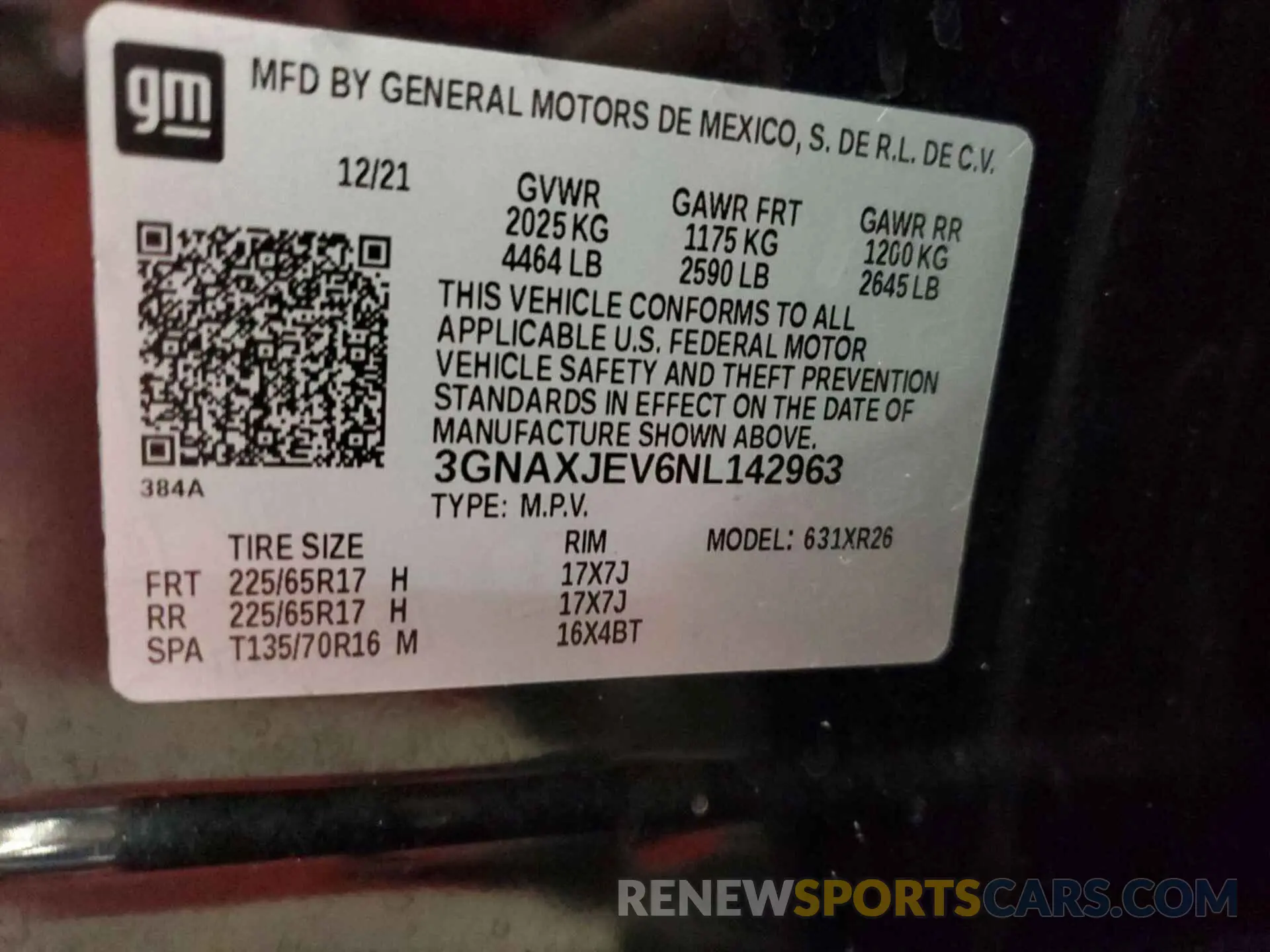23 Photograph of a damaged car 3GNAXJEV6NL142963 CHEVROLET EQUINOX 2022