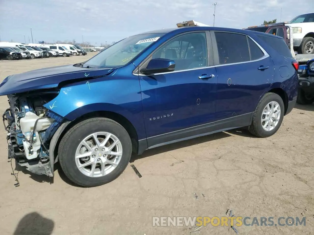 1 Photograph of a damaged car 3GNAXJEV8NS158362 CHEVROLET EQUINOX 2022