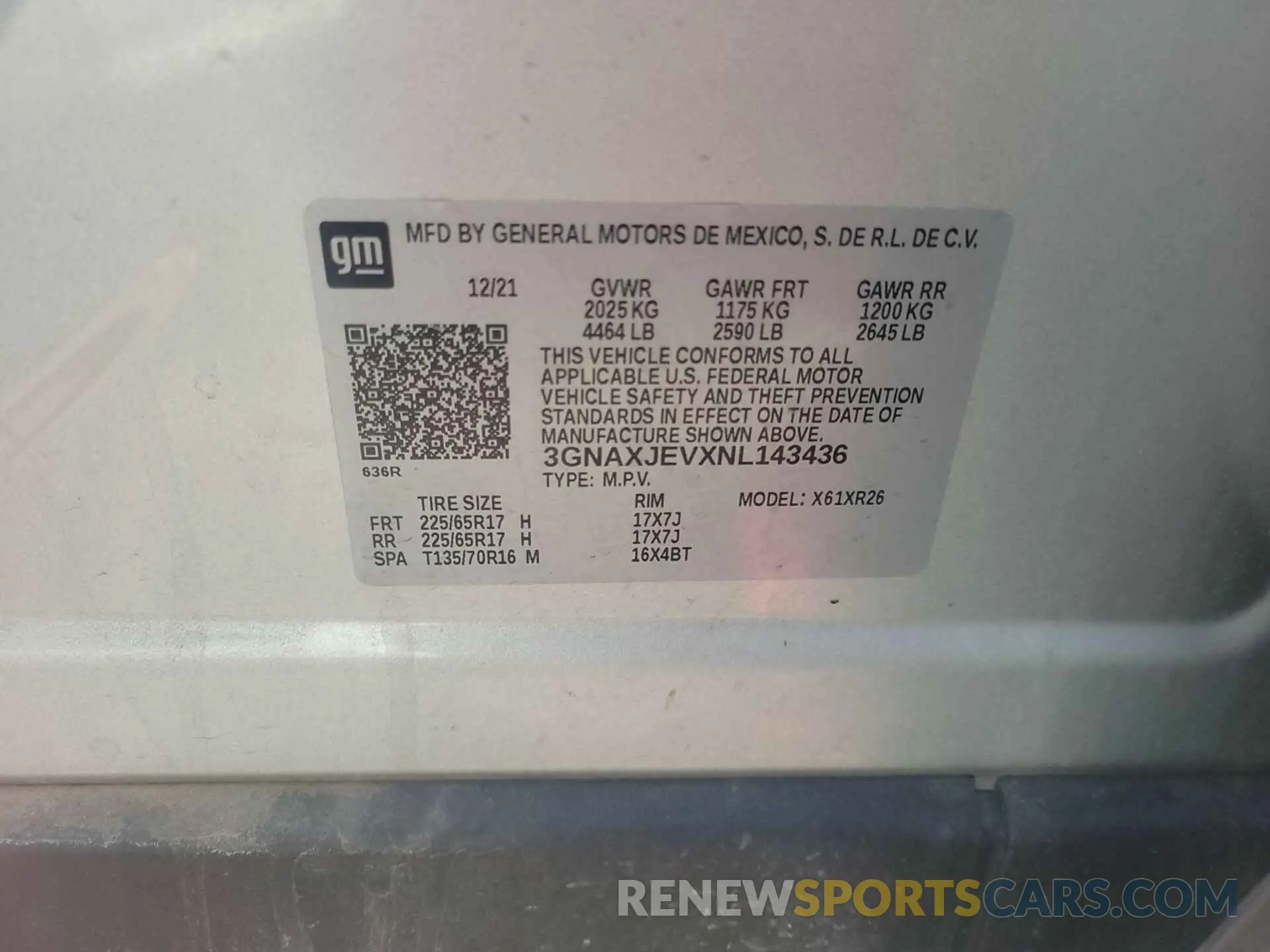 14 Photograph of a damaged car 3GNAXJEVXNL143436 CHEVROLET EQUINOX 2022