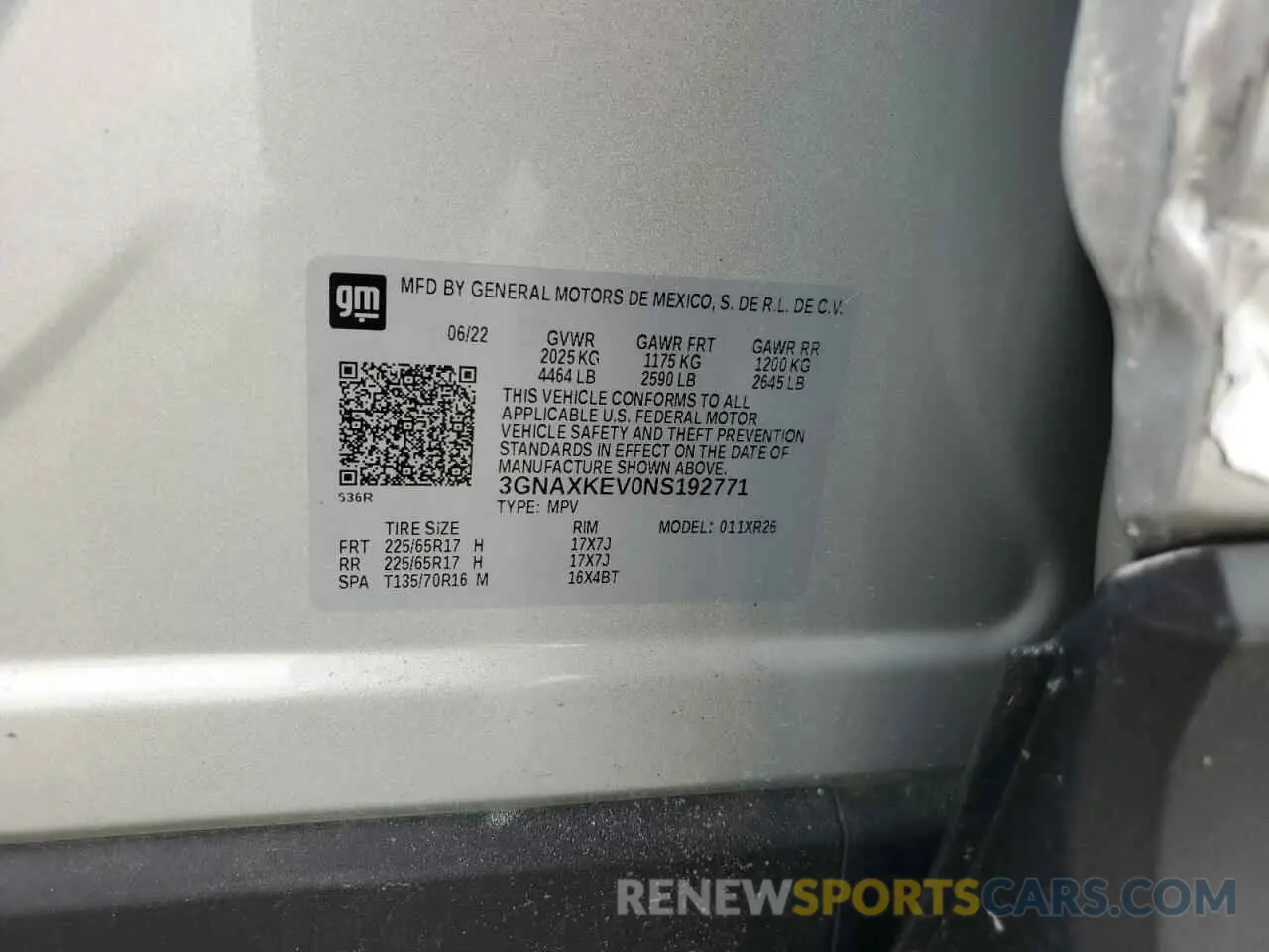 13 Photograph of a damaged car 3GNAXKEV0NS192771 CHEVROLET EQUINOX 2022