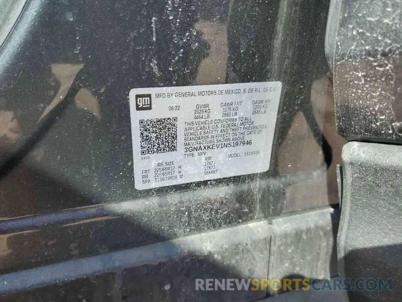 13 Photograph of a damaged car 3GNAXKEV1NS197946 CHEVROLET EQUINOX 2022