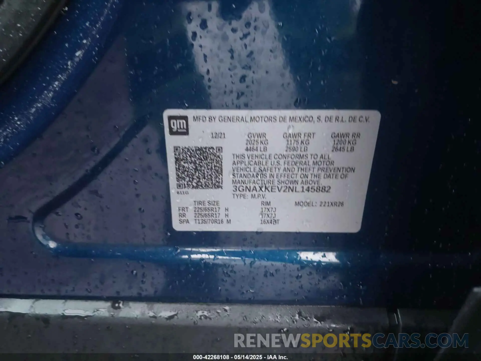 9 Photograph of a damaged car 3GNAXKEV2NL145882 CHEVROLET EQUINOX 2022