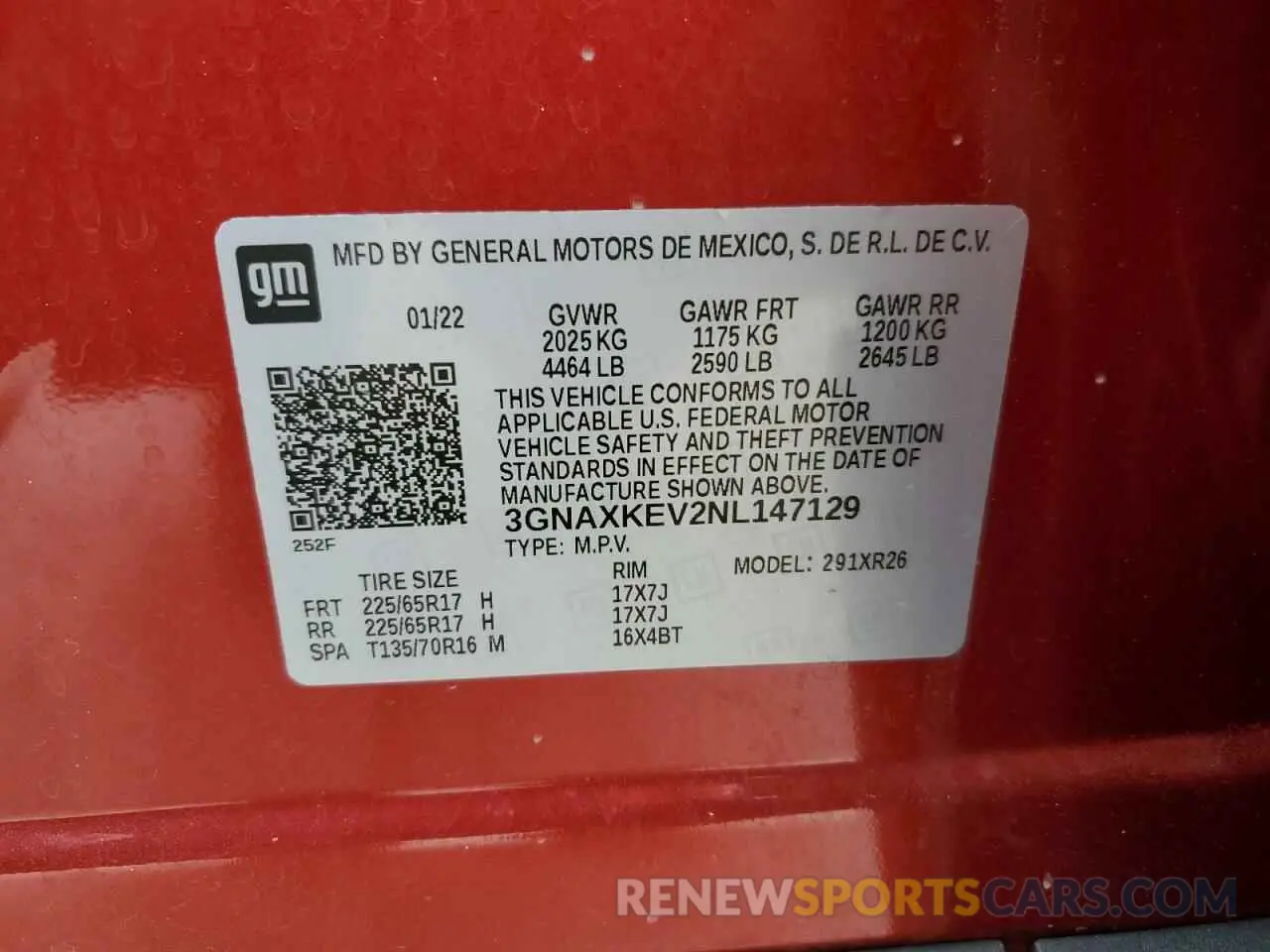 13 Photograph of a damaged car 3GNAXKEV2NL147129 CHEVROLET EQUINOX 2022