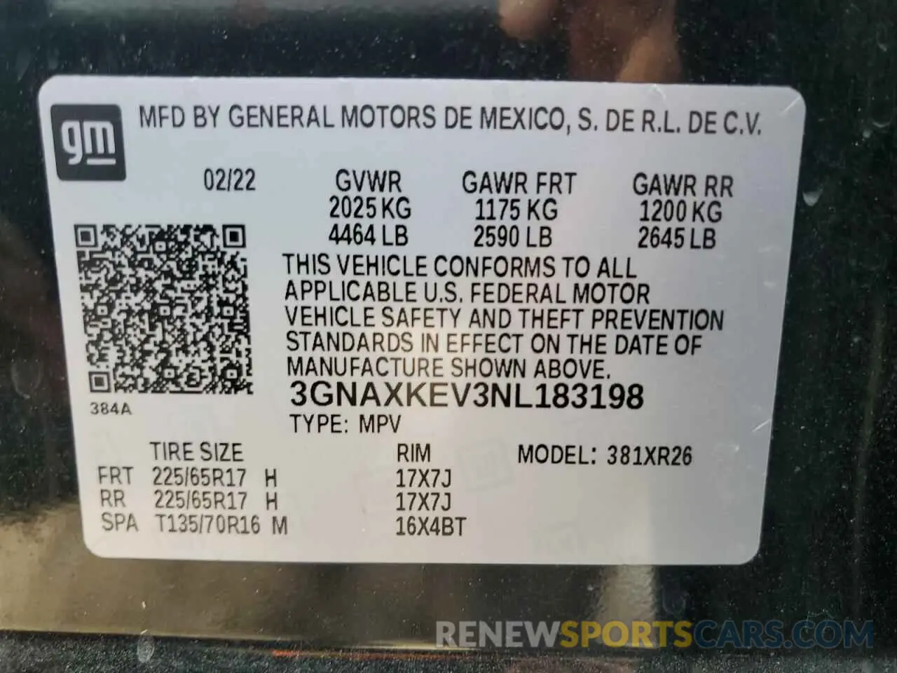 12 Photograph of a damaged car 3GNAXKEV3NL183198 CHEVROLET EQUINOX 2022