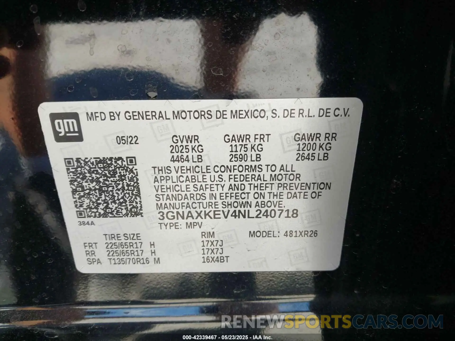 9 Photograph of a damaged car 3GNAXKEV4NL240718 CHEVROLET EQUINOX 2022