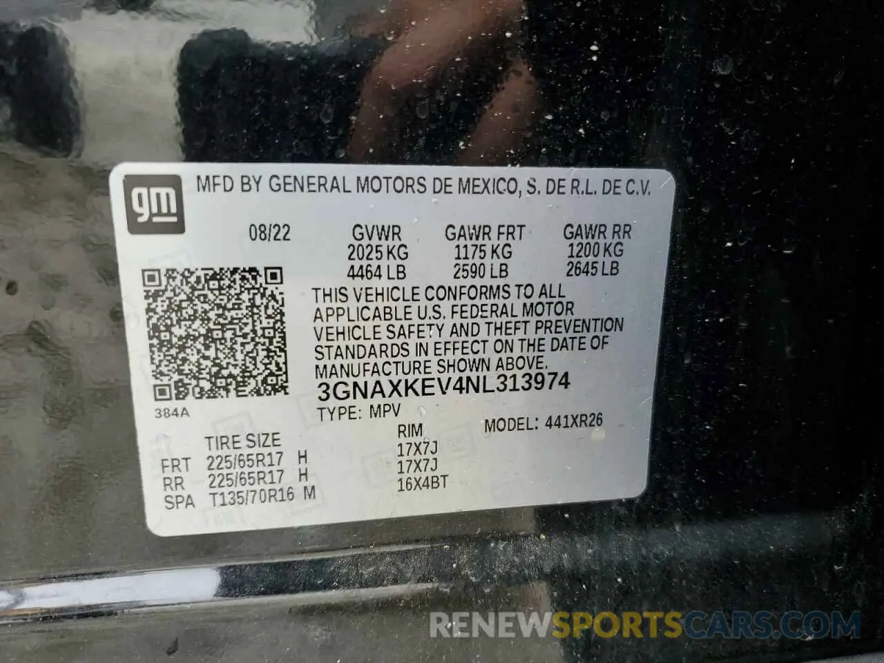 13 Photograph of a damaged car 3GNAXKEV4NL313974 CHEVROLET EQUINOX 2022
