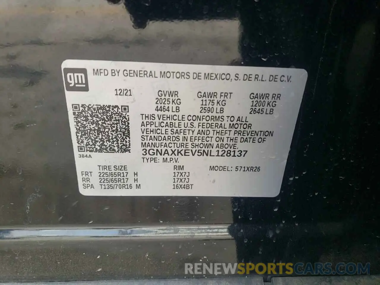 14 Photograph of a damaged car 3GNAXKEV5NL128137 CHEVROLET EQUINOX 2022