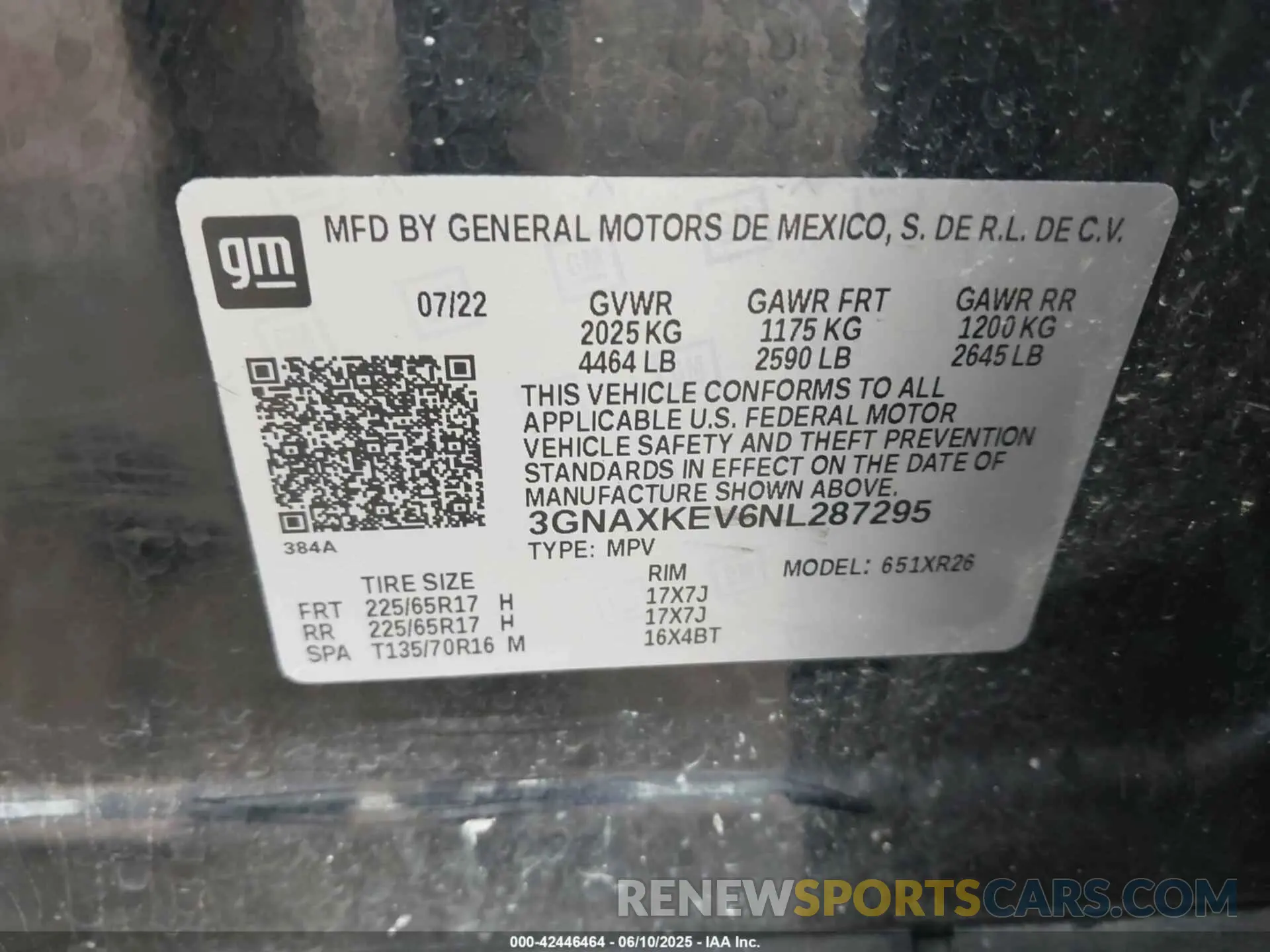 9 Photograph of a damaged car 3GNAXKEV6NL287295 CHEVROLET EQUINOX 2022