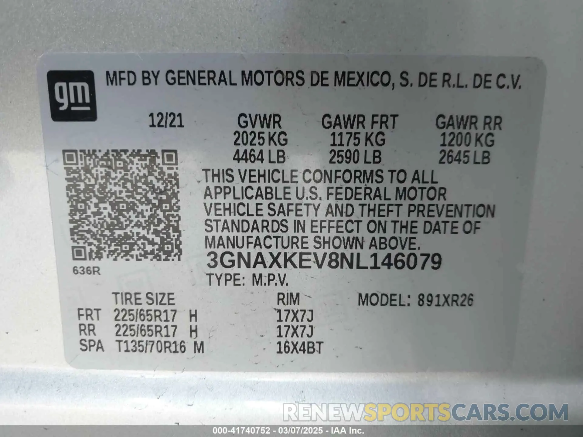 9 Photograph of a damaged car 3GNAXKEV8NL146079 CHEVROLET EQUINOX 2022