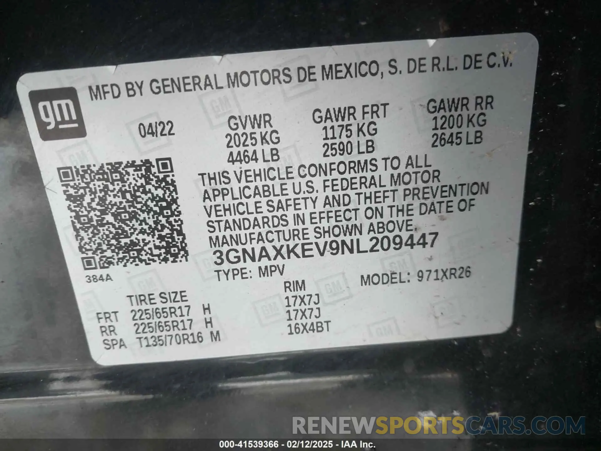 9 Photograph of a damaged car 3GNAXKEV9NL209447 CHEVROLET EQUINOX 2022