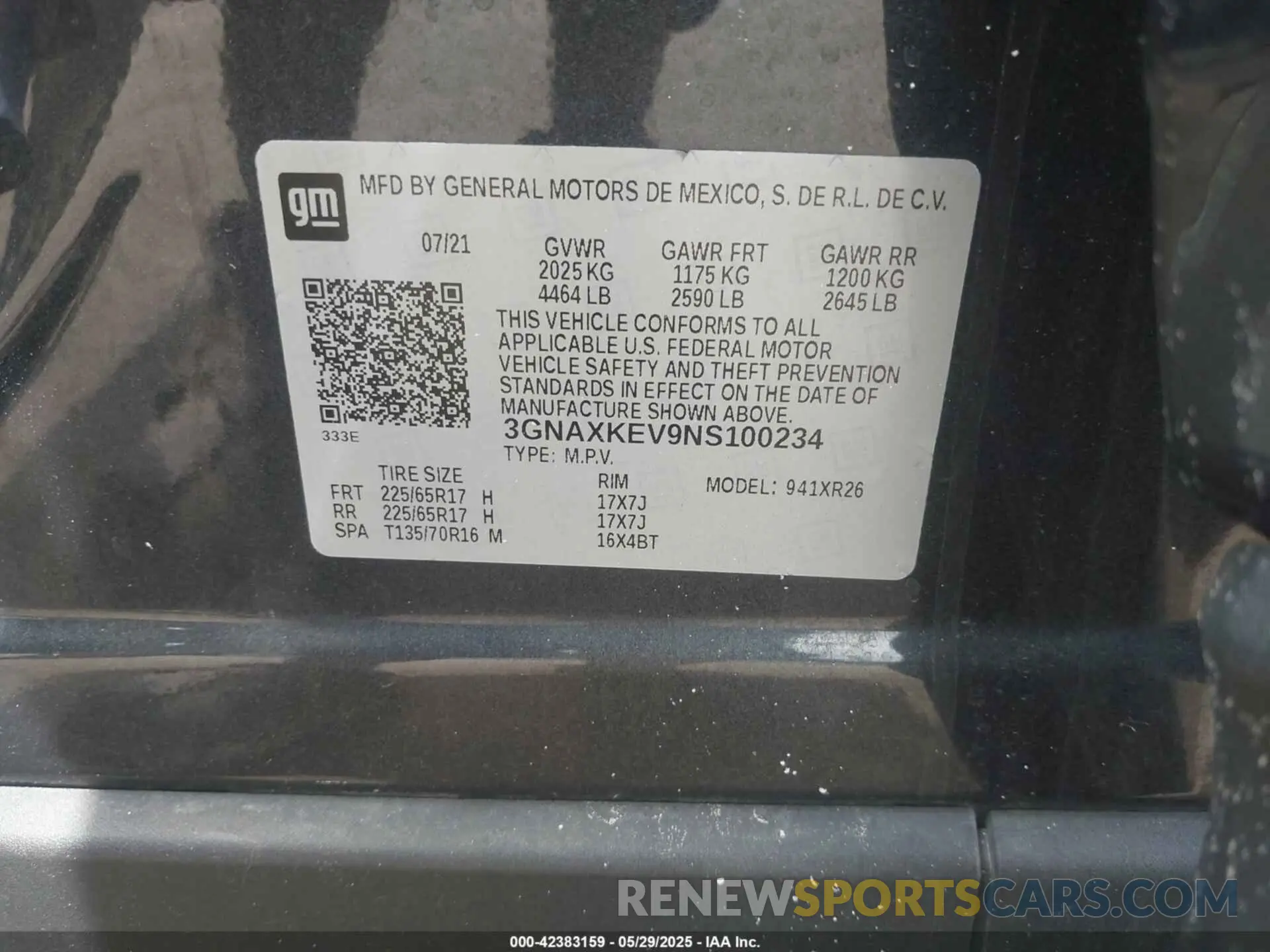 9 Photograph of a damaged car 3GNAXKEV9NS100234 CHEVROLET EQUINOX 2022