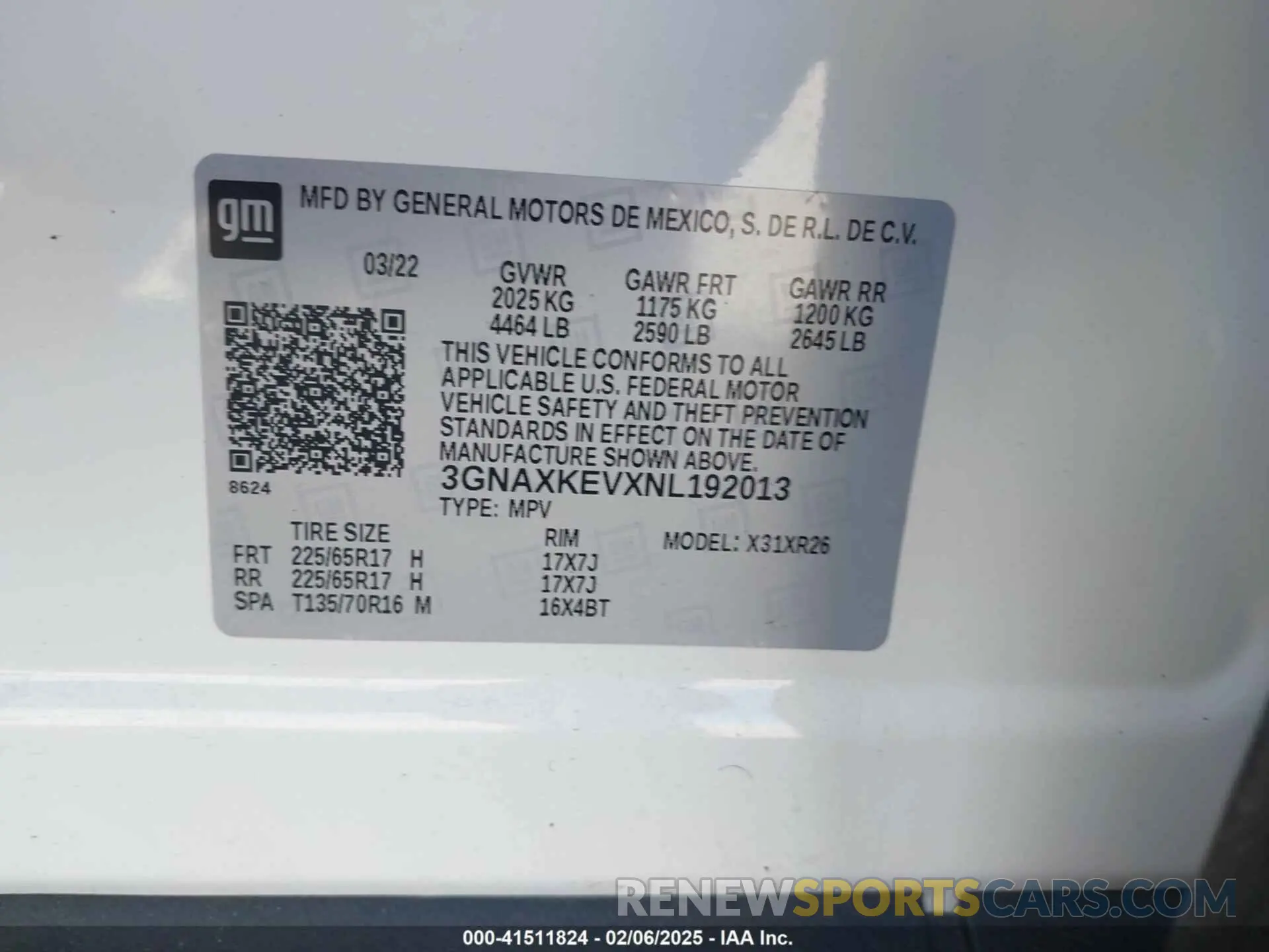 9 Photograph of a damaged car 3GNAXKEVXNL192013 CHEVROLET EQUINOX 2022