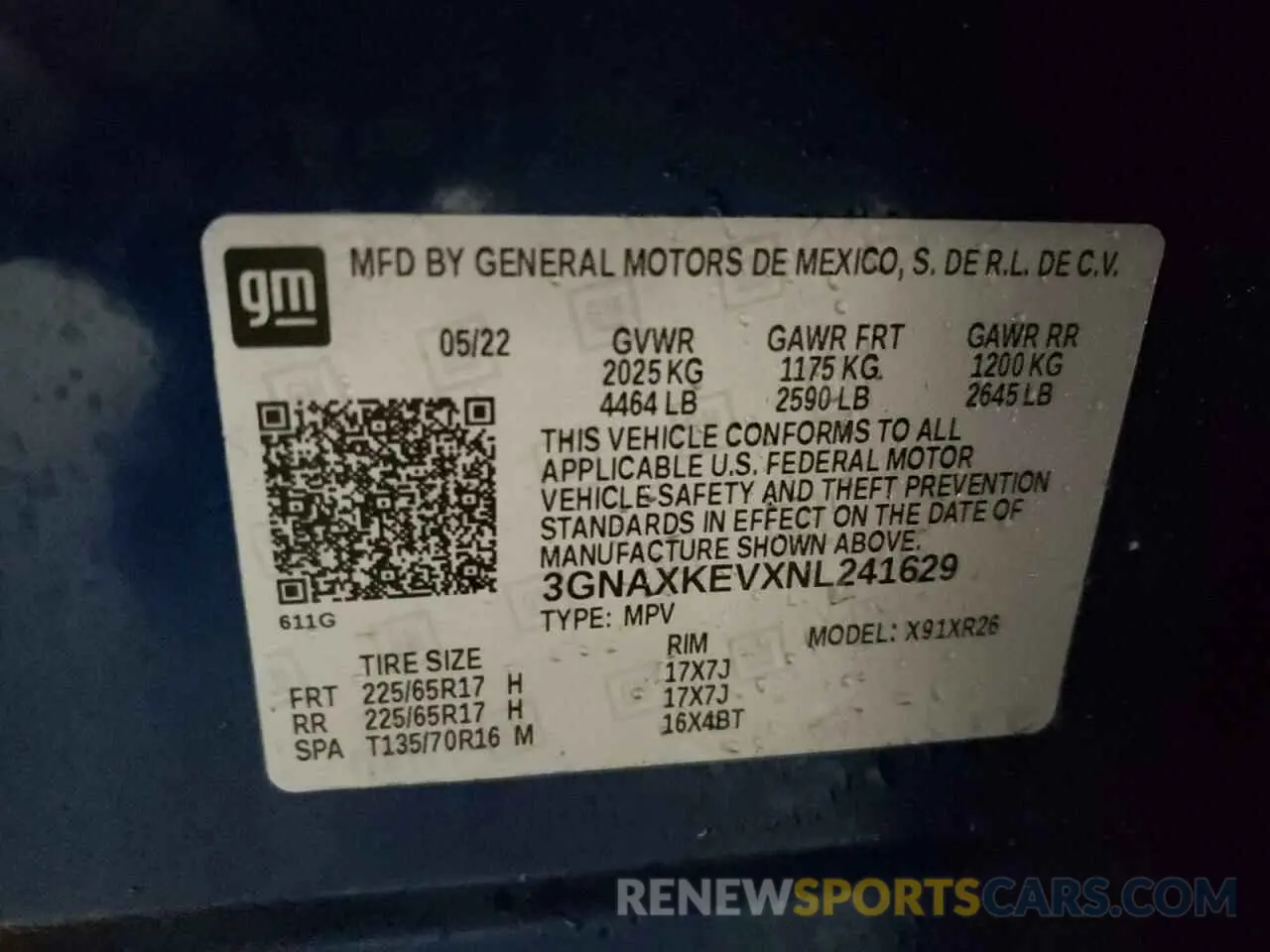 13 Photograph of a damaged car 3GNAXKEVXNL241629 CHEVROLET EQUINOX 2022