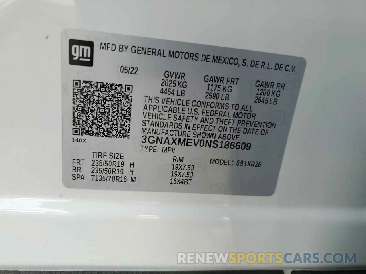 13 Photograph of a damaged car 3GNAXMEV0NS186609 CHEVROLET EQUINOX 2022
