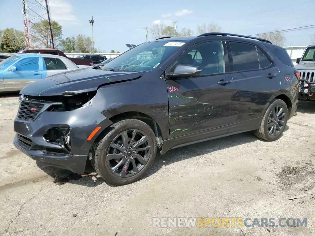 1 Photograph of a damaged car 3GNAXMEV6NS237434 CHEVROLET EQUINOX 2022