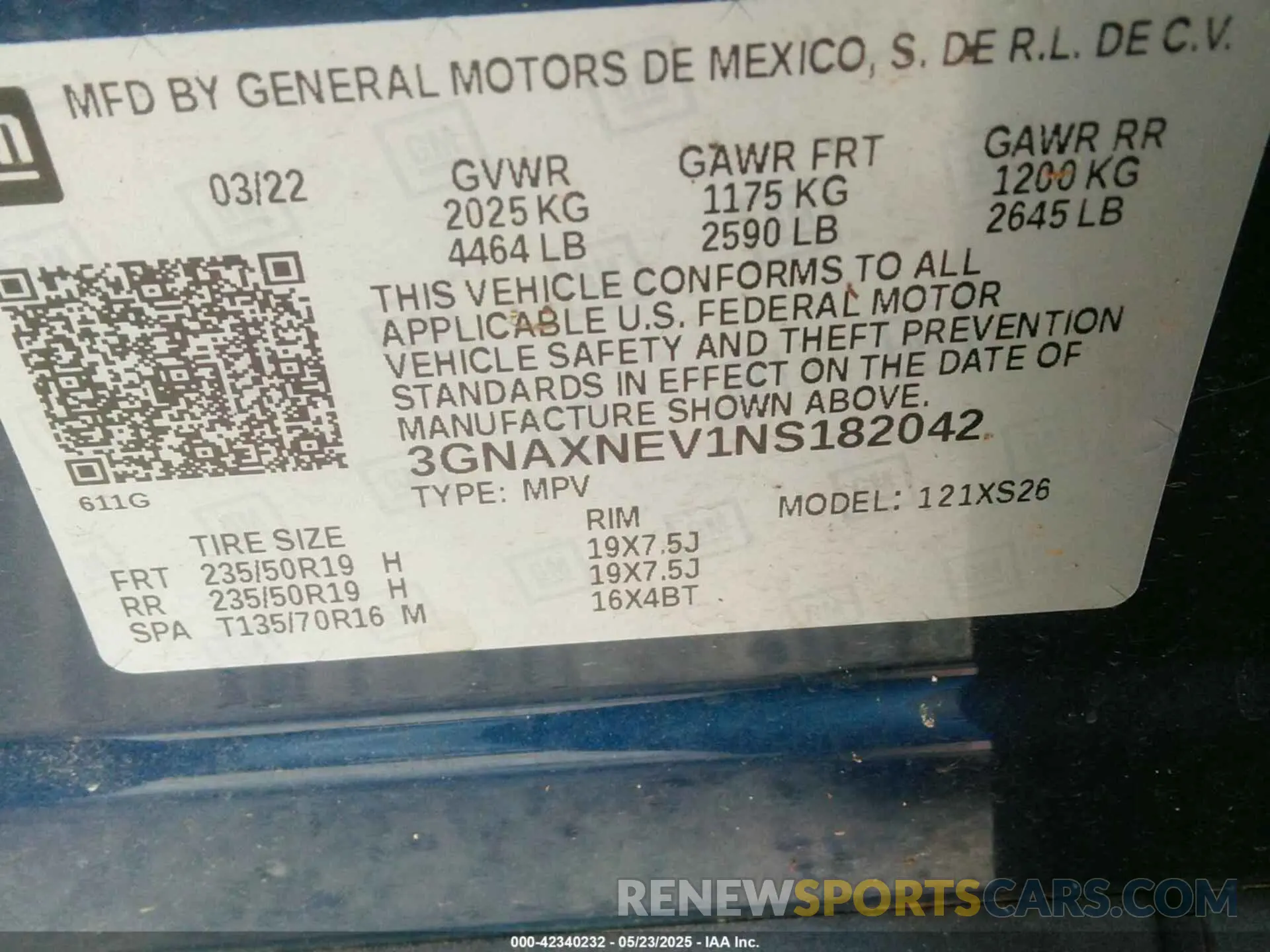 9 Photograph of a damaged car 3GNAXNEV1NS182042 CHEVROLET EQUINOX 2022
